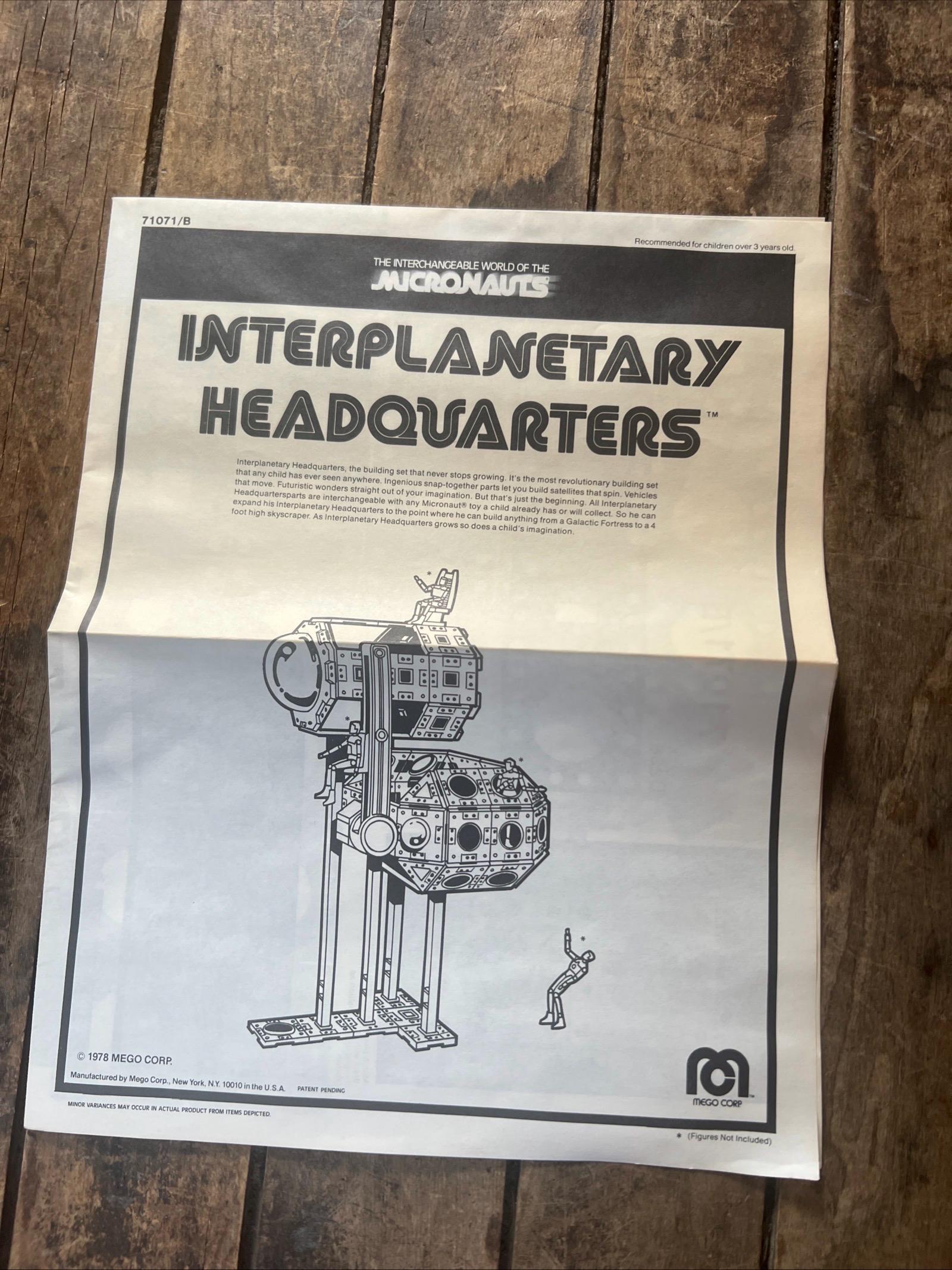 Vintage 1978 Mego - Micronauts MICROPOLIS Interplanetary Headquarters - Mego Original Box & instructions