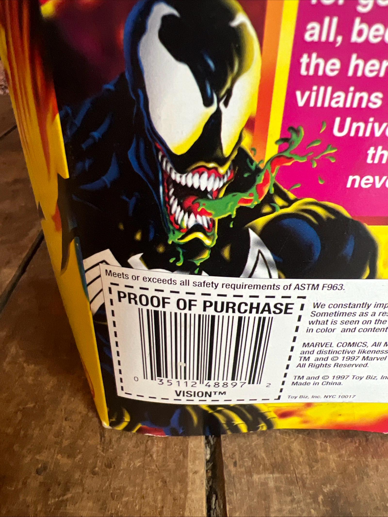 Marvel Universe VISION Action Figure - 10” Figure - ToyBiz 1997 - MIB Complete Original Box