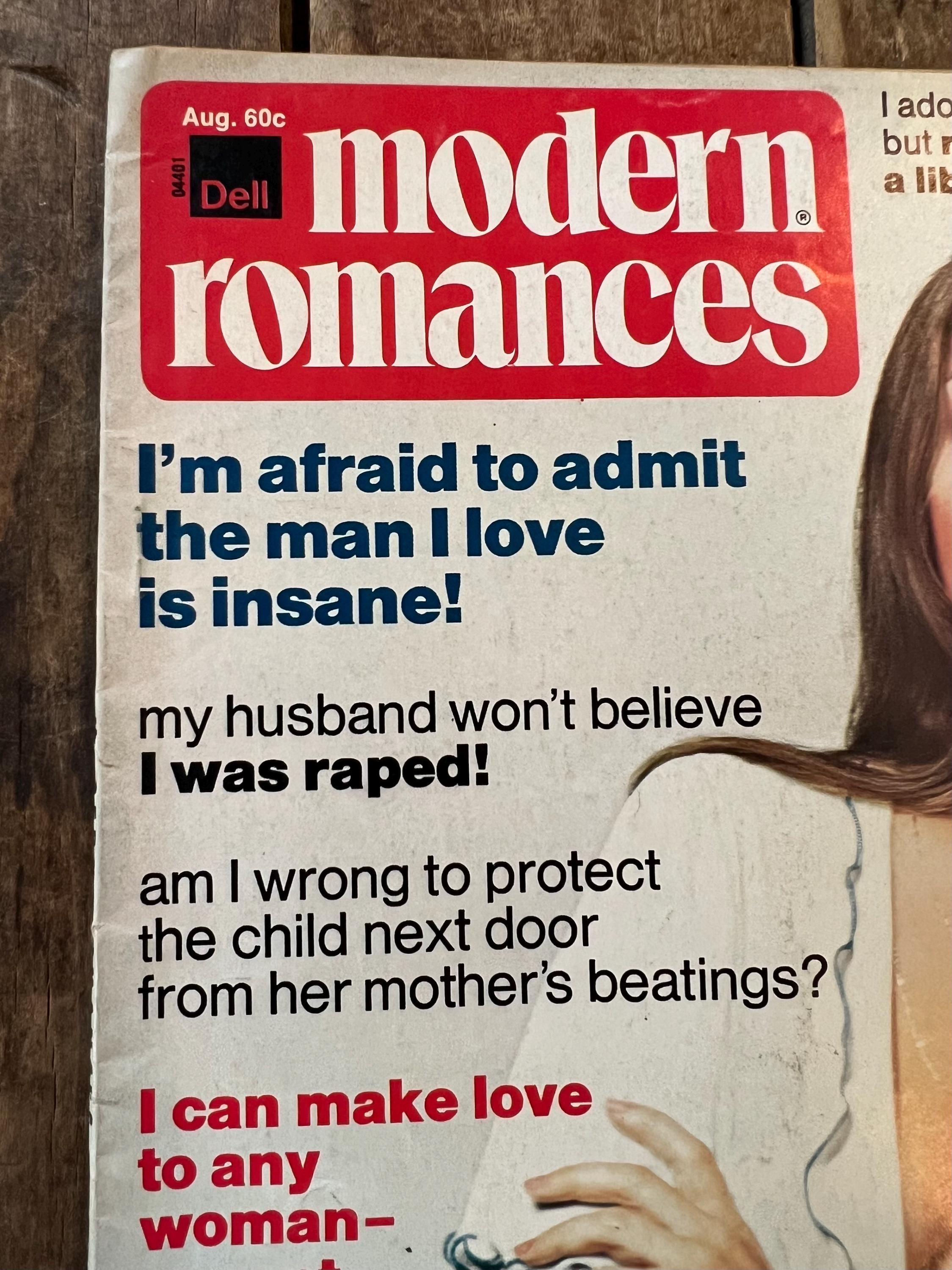 Dell Modern Romances Magazine (August 1976)  Magazine For The Young Homemaker