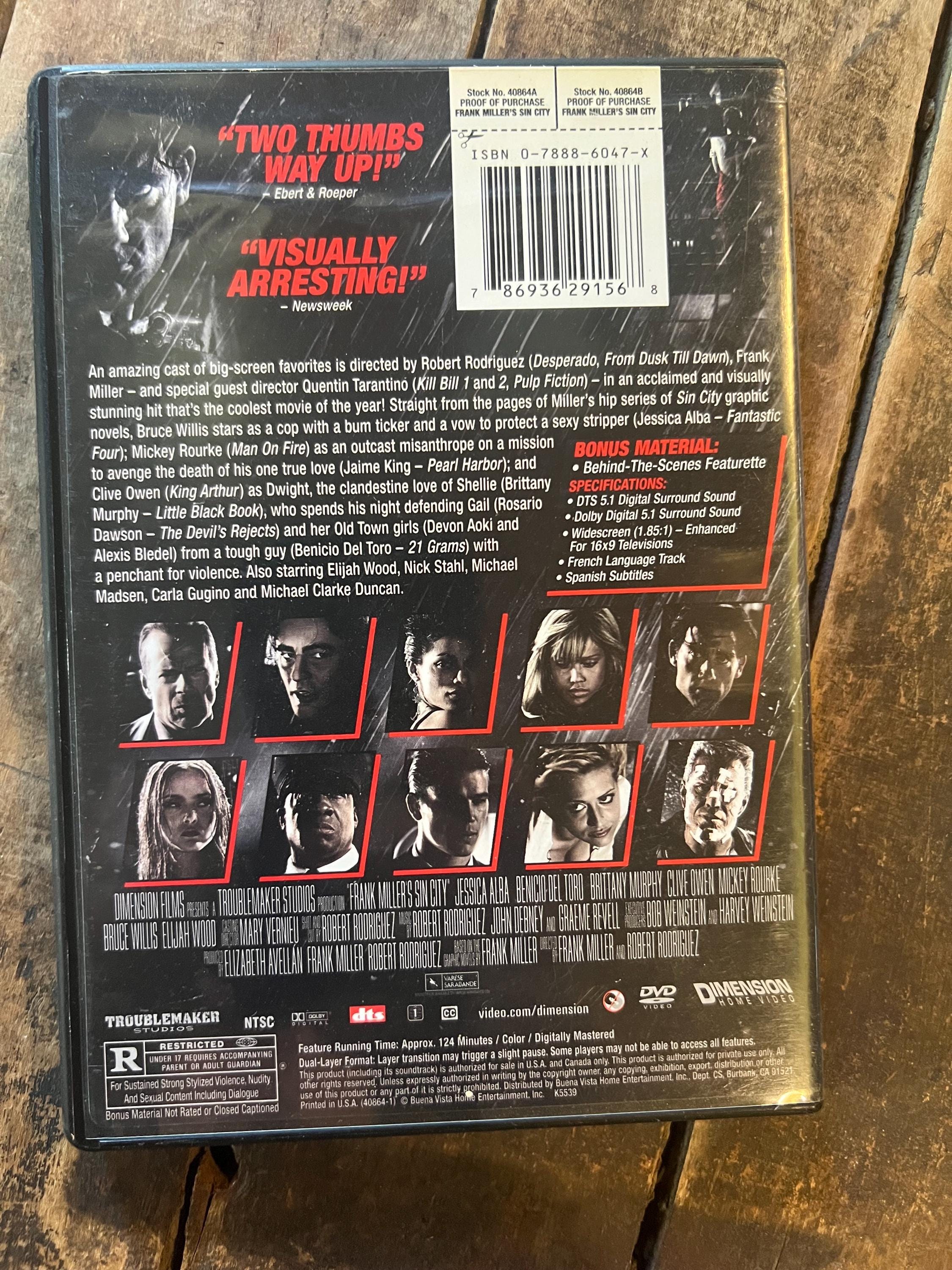 Sin City ( DVD 2005 )  Starring Bruce Willis, Mickey Rourke & Jessica Alba