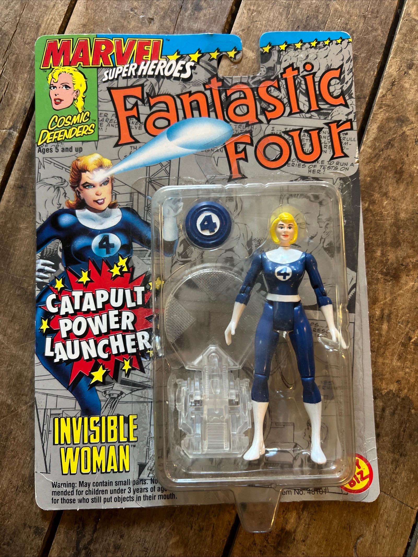 1994 Toy Biz Marvel Super Heroes Fantastic Four - INVISIBLE WOMAN Action Figure - Complete MOC