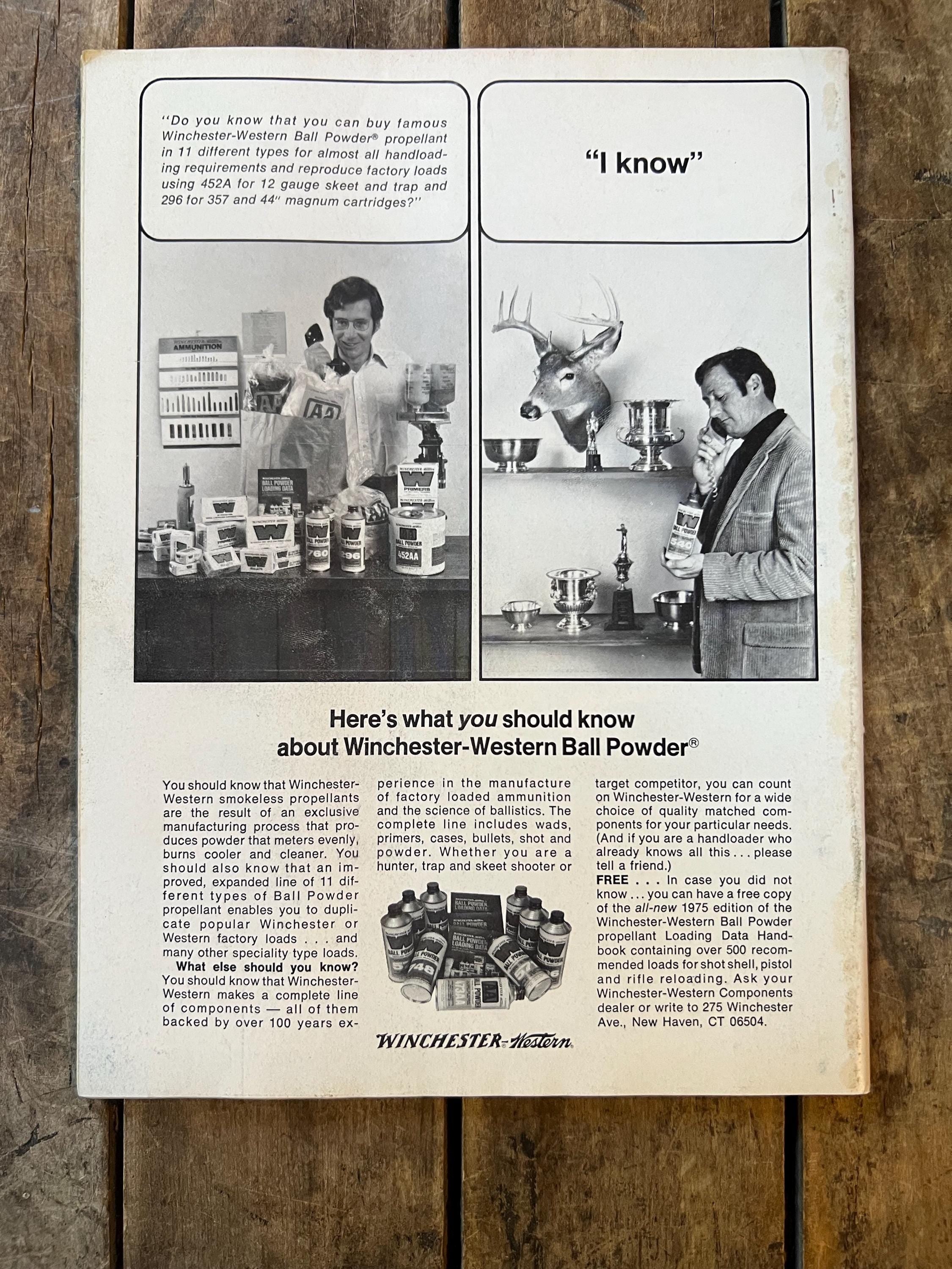 Vintage 1975 American Rifleman Magazine - May Edition- Retro Advertising - Men’s Outdoor Magazine