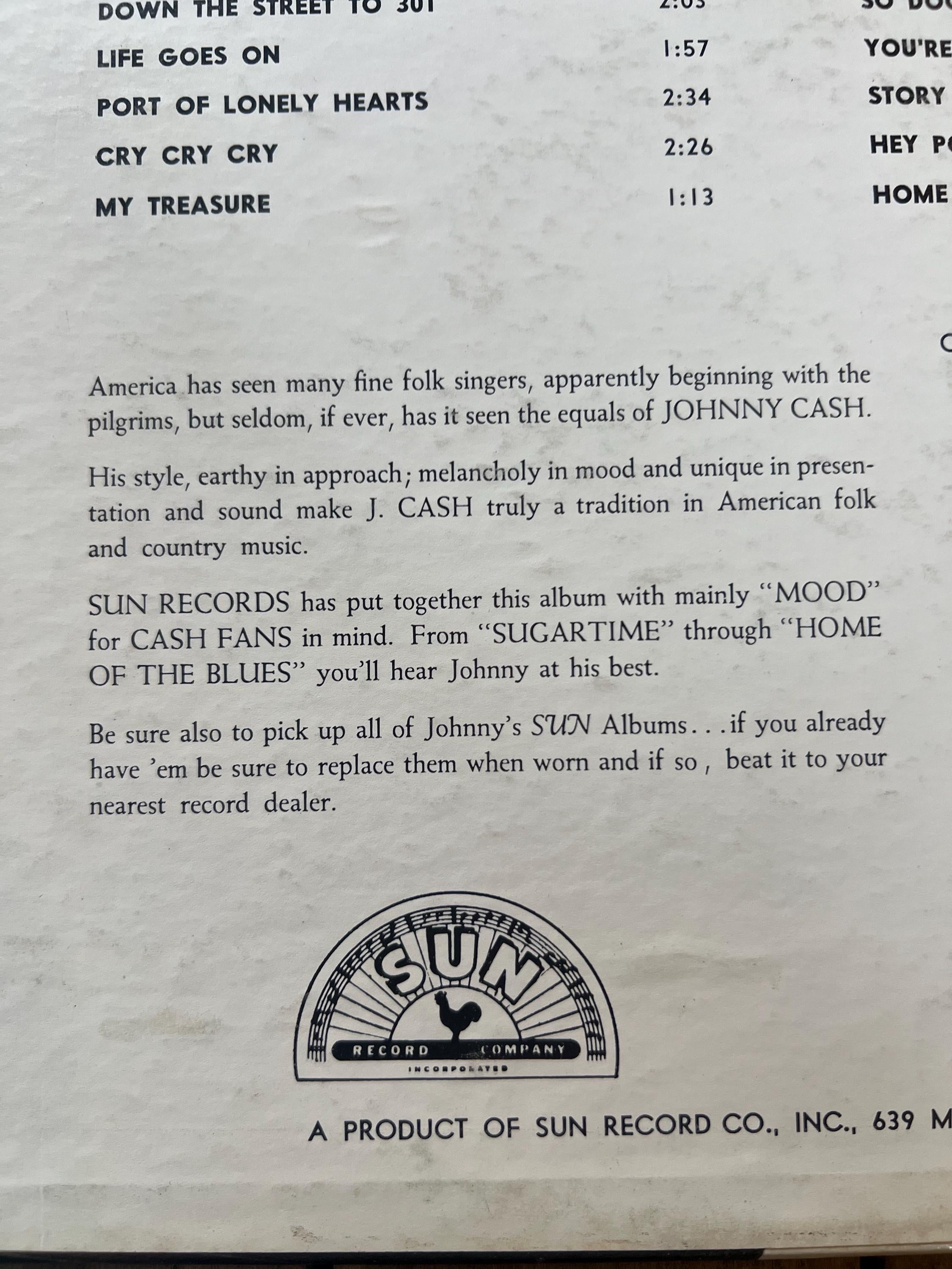 Johnny Cash “Now Here’s Johnny Cash” - Retro Vinyl  - 1961 Original LP Record - Sun Records - Country