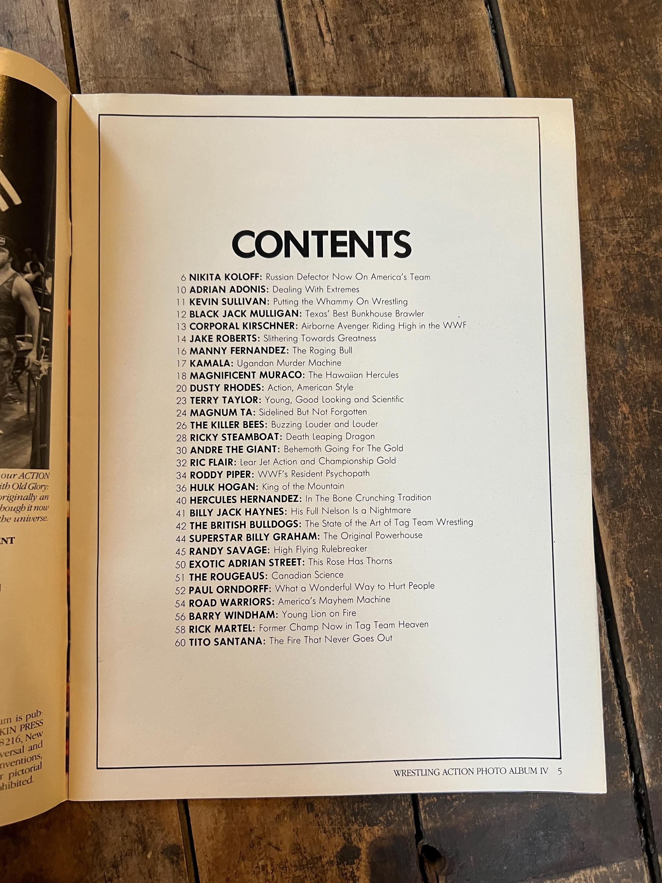 1987 Wrestling Main Event - Wrestling Action Photo Album Magazine  - WWF / WWE