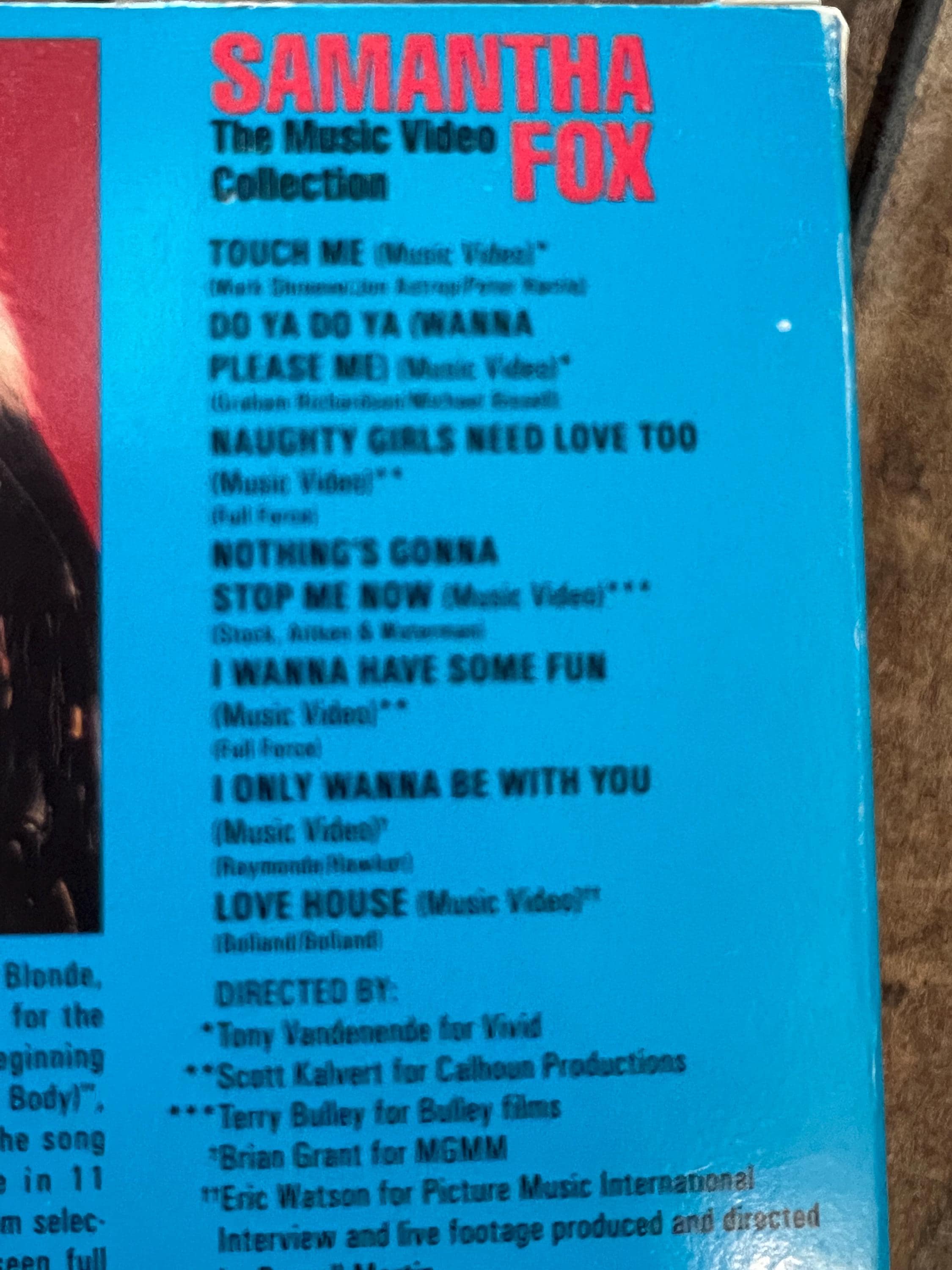 Samantha Fox - The Music Video Collection ( 1989 VHS Movie )