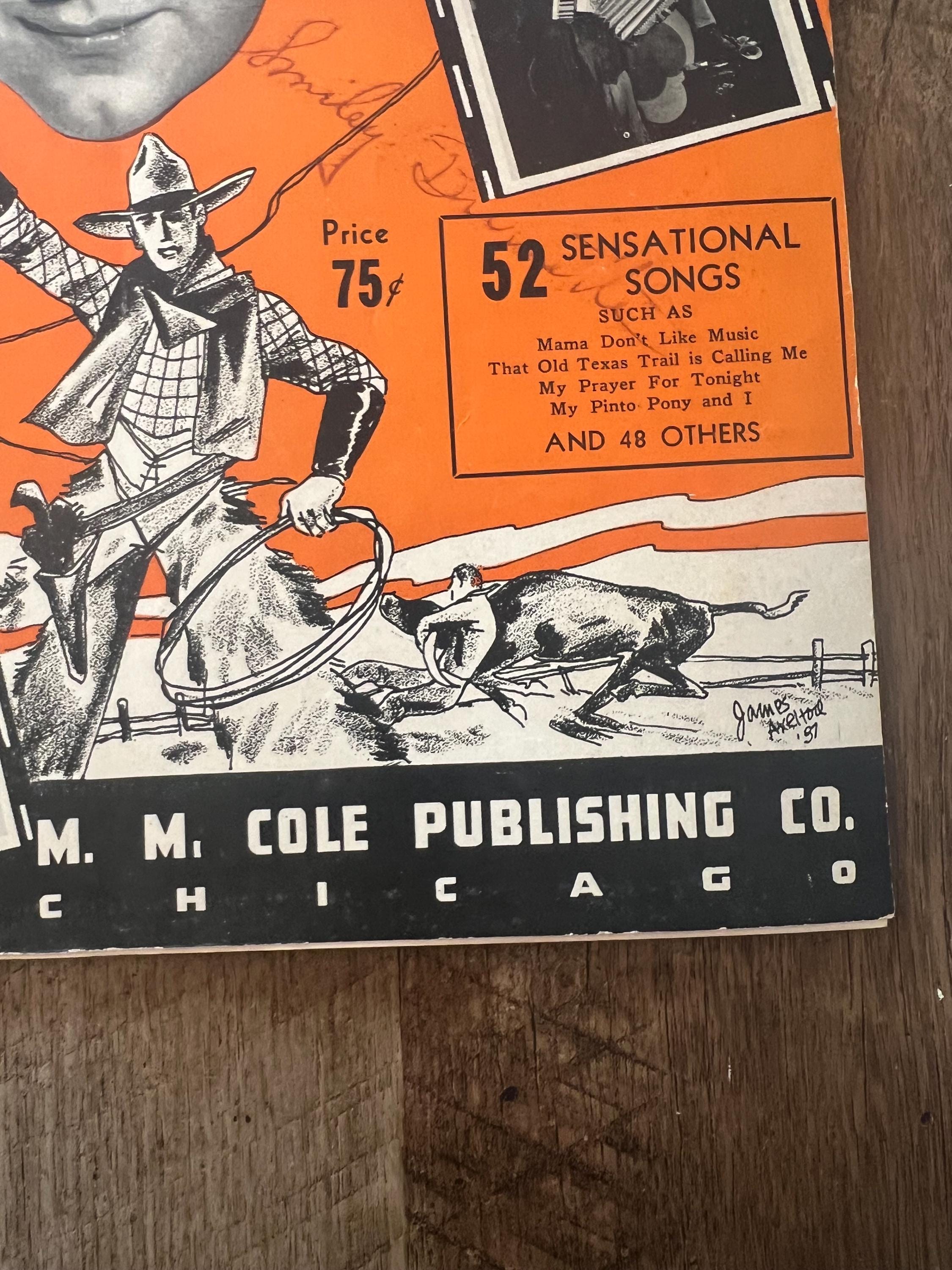 1930s Smiley Burnette Cowboy Songs - Vintage Sheet Music