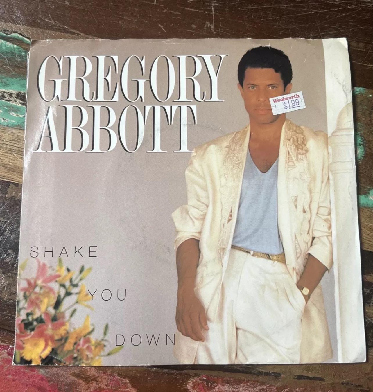 GREGORY ABBOTT - Shake You Down - Columbia Records - 45 Record & Sleeve 1986-  Vintage Vinyl - Retro