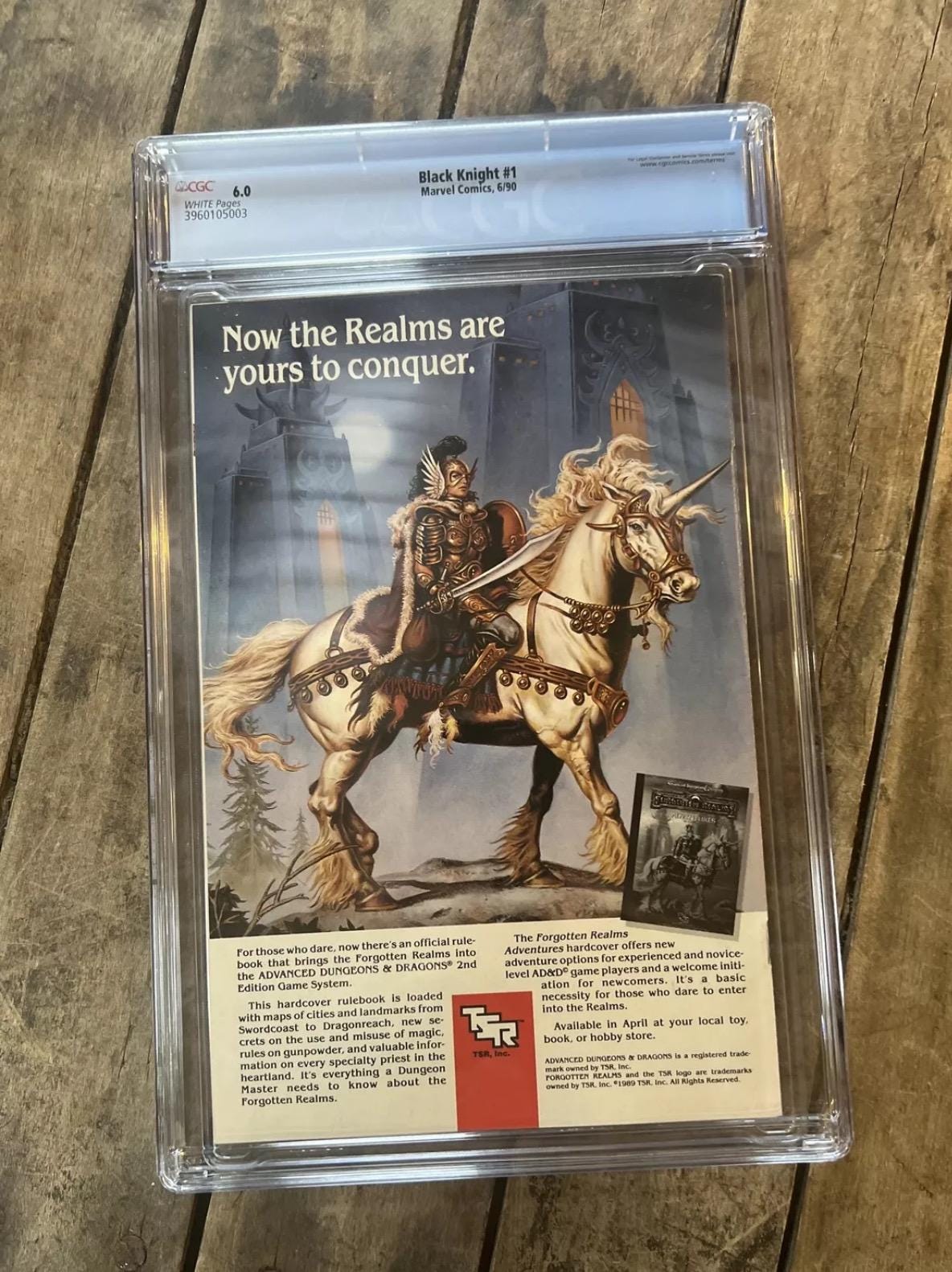 1990 BLACK KNIGHT #1 ( Dane Whitman ) Original - Marvel Comics - CGC Graded 6.0 - Original Black Knight Returns