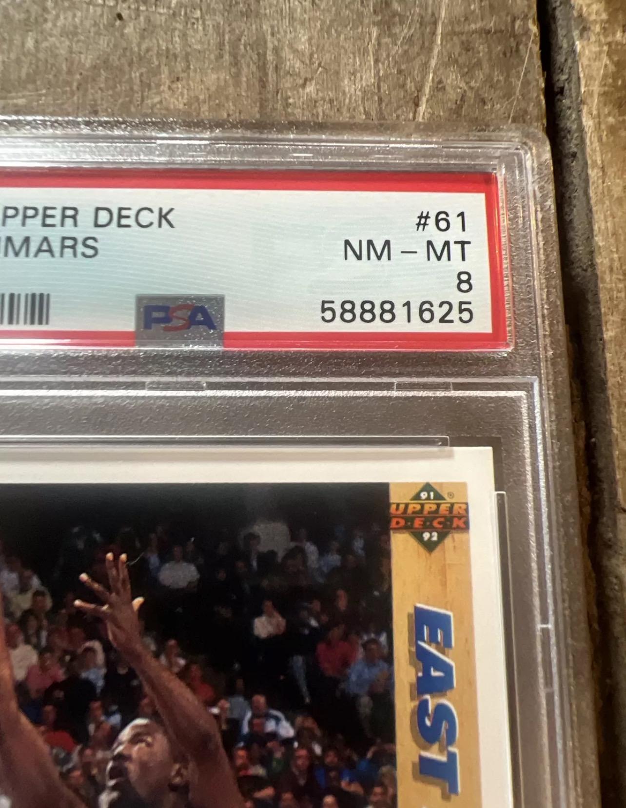 1991 Joe Dumars Upper Deck All-Star Card - PSA 8