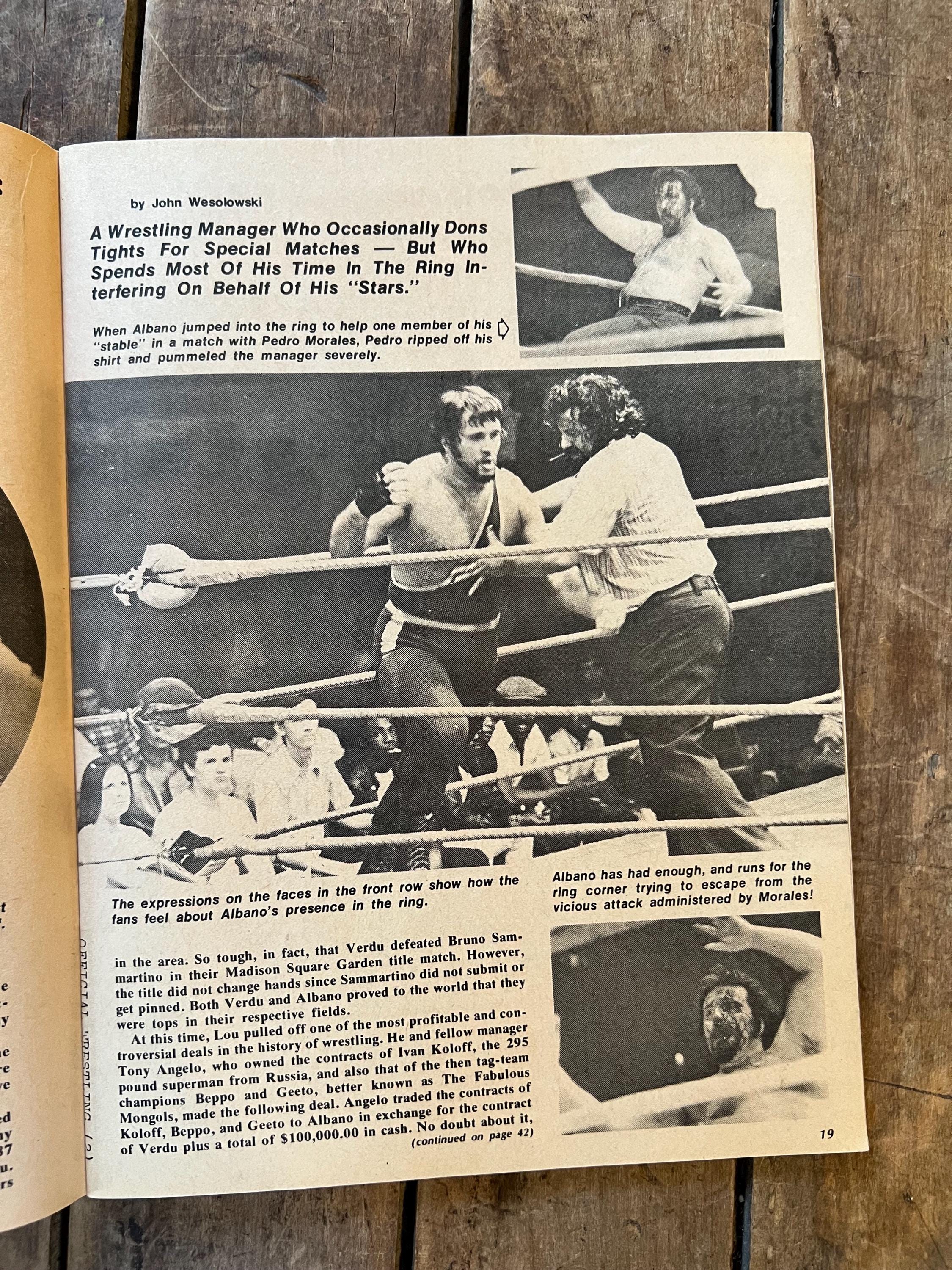 Official Wrestling Magazine - September 1974 Issue - WWF / WWE - Capt Lou Albano