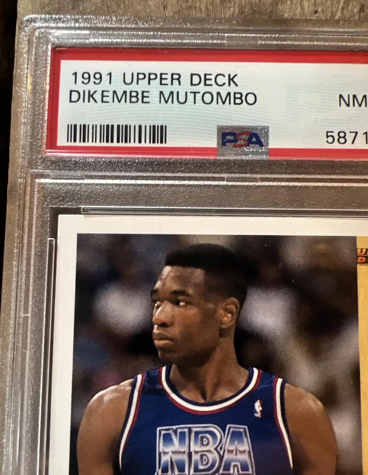 1991 Dikembe Mutombo Upper Deck All-Star Card - PSA 8