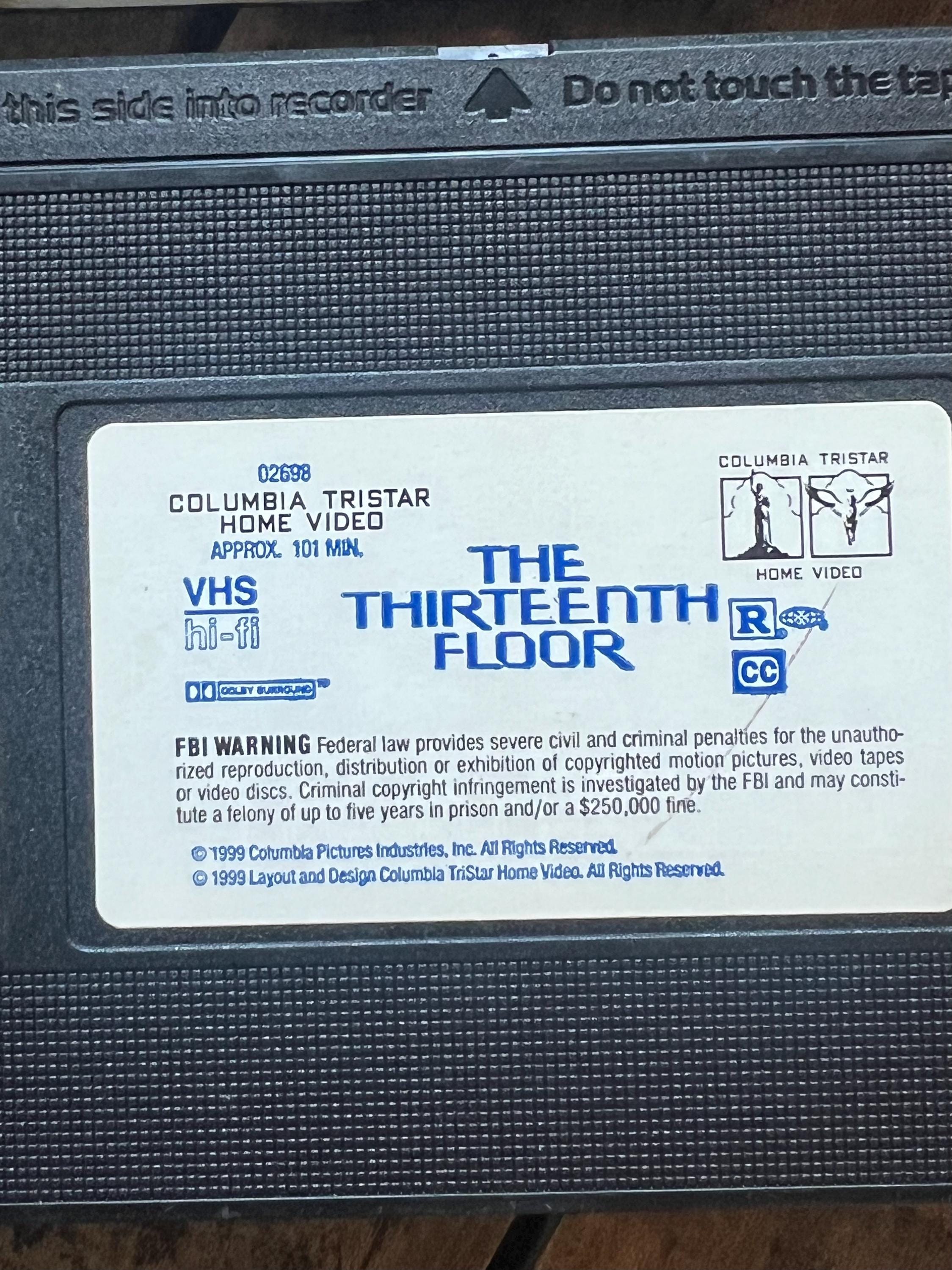 The Thirteenth Floor - VHS Movie ( 1999 ) - Starring Gretchen Mol & Craig Bierko