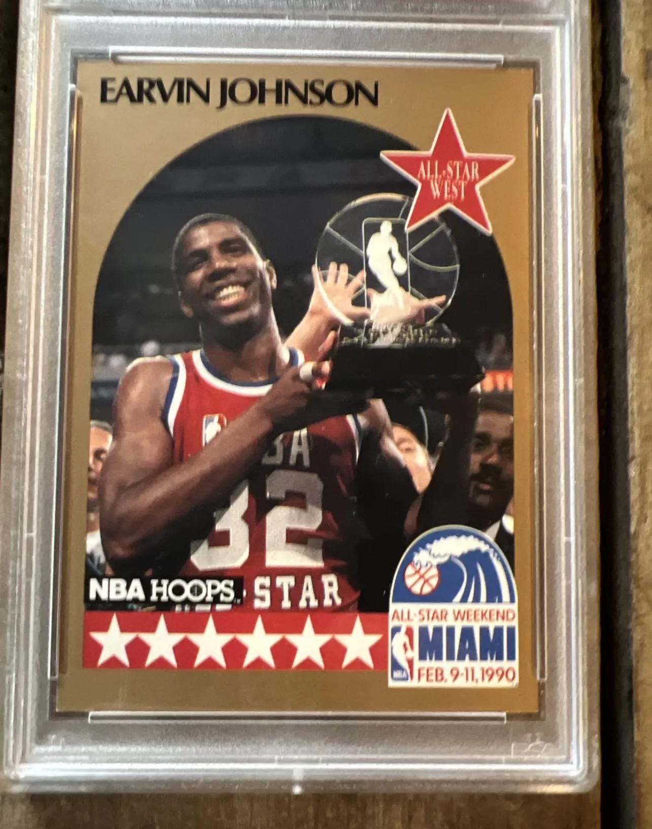 Magic Johnson 1990 All-Star Game Basketball Card - PSA 8