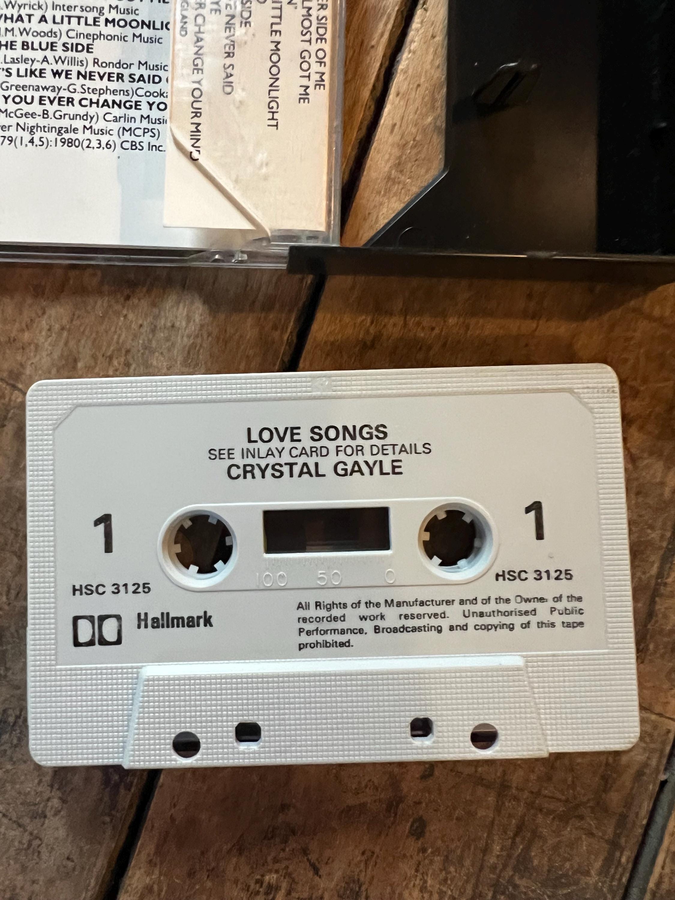 1980 Crystal Gayle “Love Songs” Cassette Tape - Hallmark Records