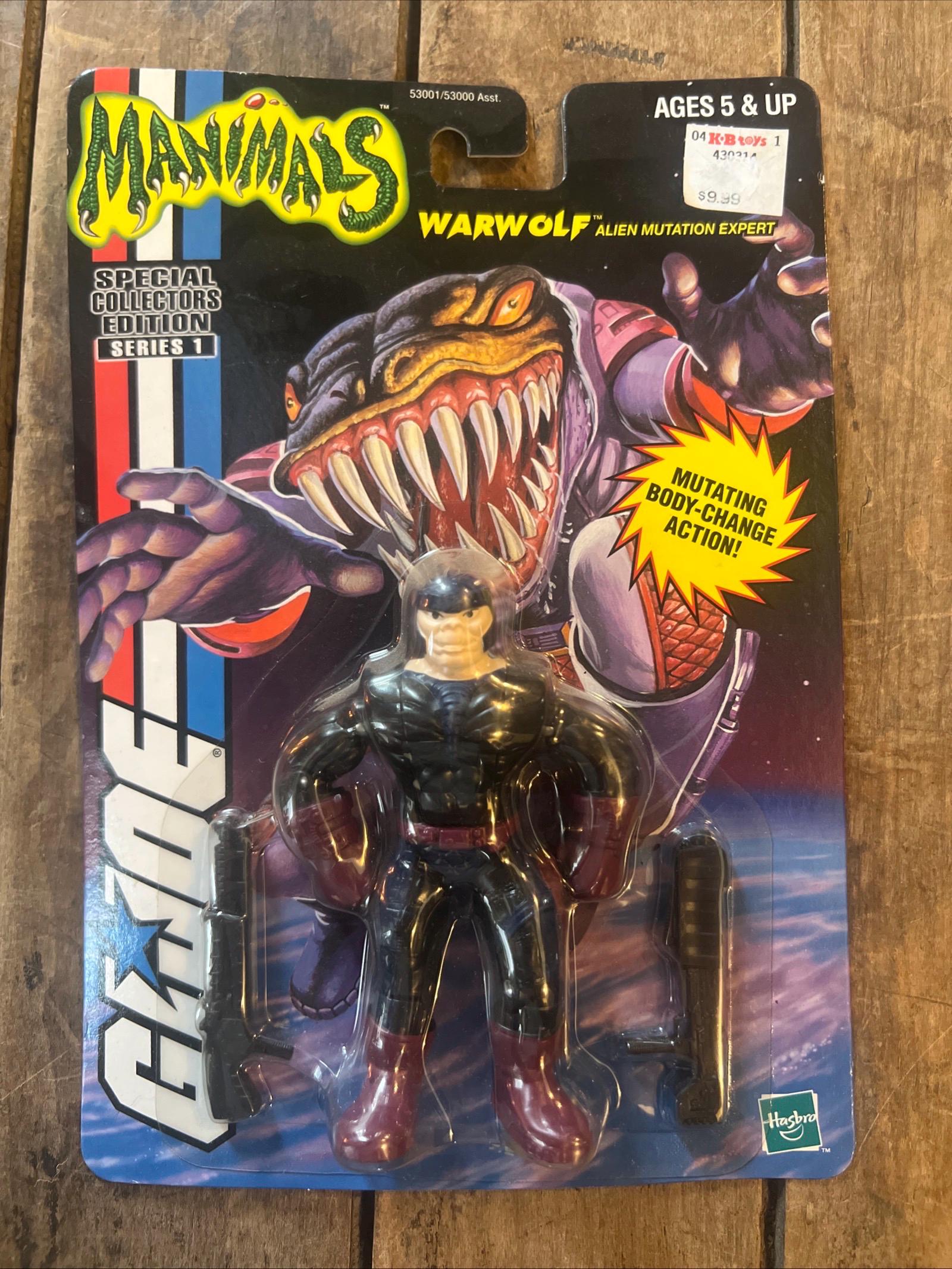 Hasbro GI JOE - MANIMALS Warwolf Action Figure - Sealed Original Card Series 1 Special Collector’s Edition