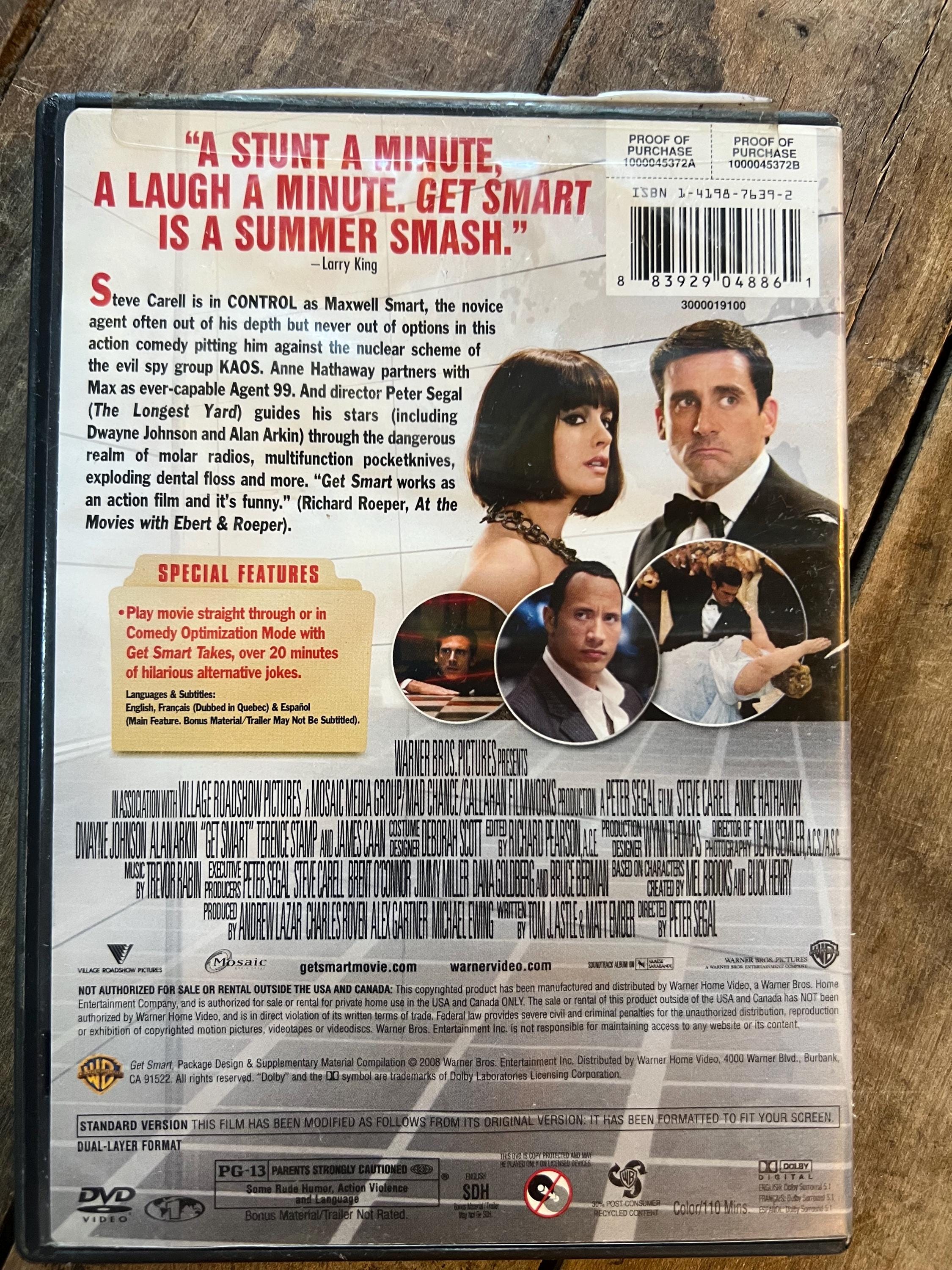 Get Smart - Action / Comedy - DVD - Starring Steve Carell, Anne Hathaway & Dwayne Johnson