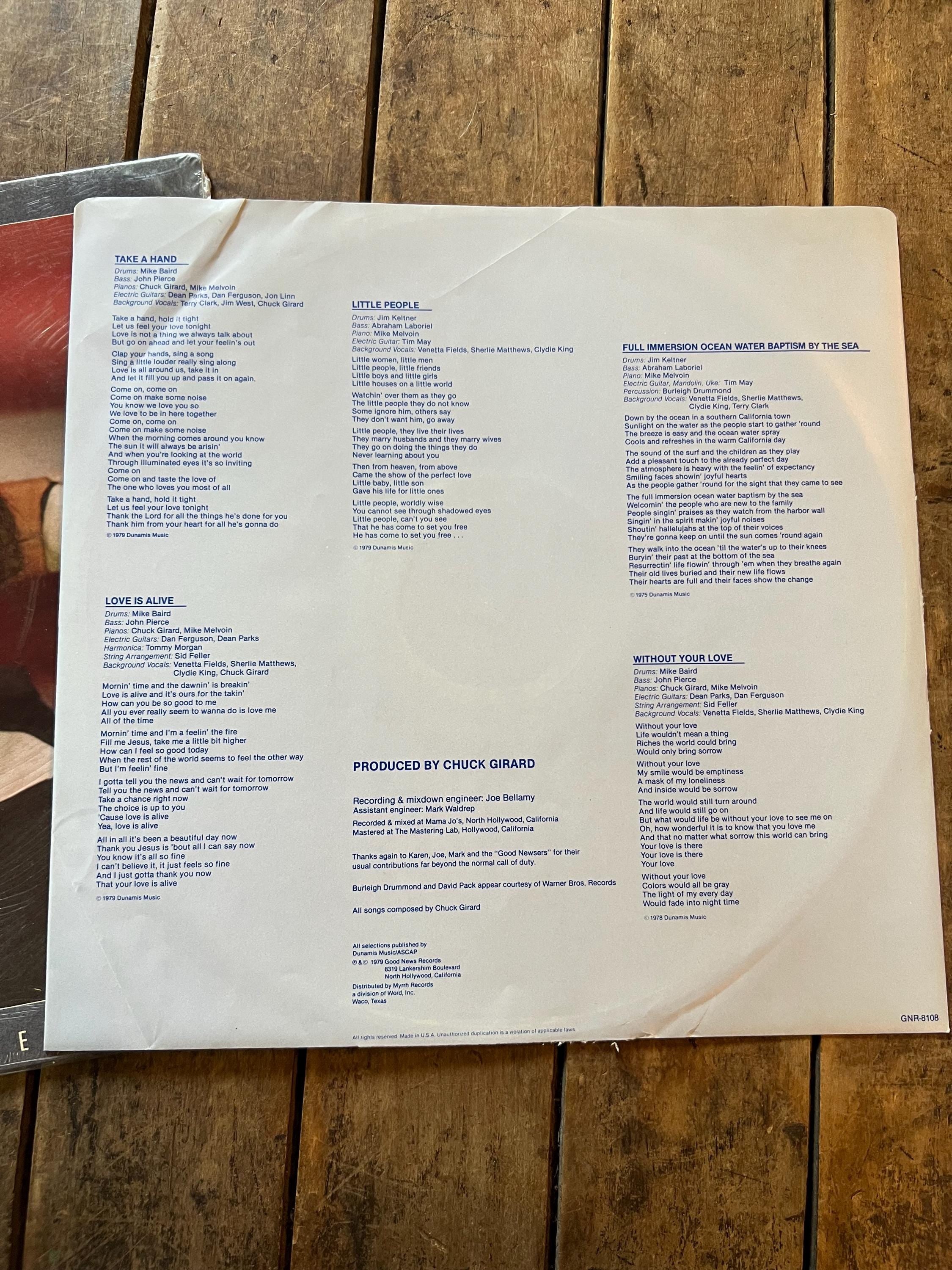 Chuck Girard - Take it Easy LP 1978 - Original Pop Gospel Vinyl Record