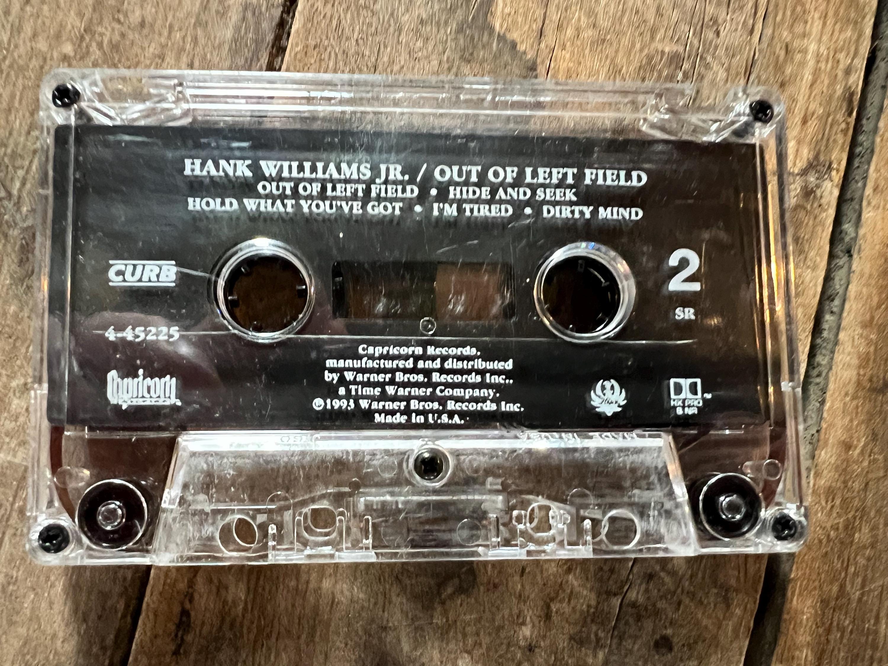 1993 Hank Williams Jr. "Out of Left Field" Cassette Tape - Country Rock