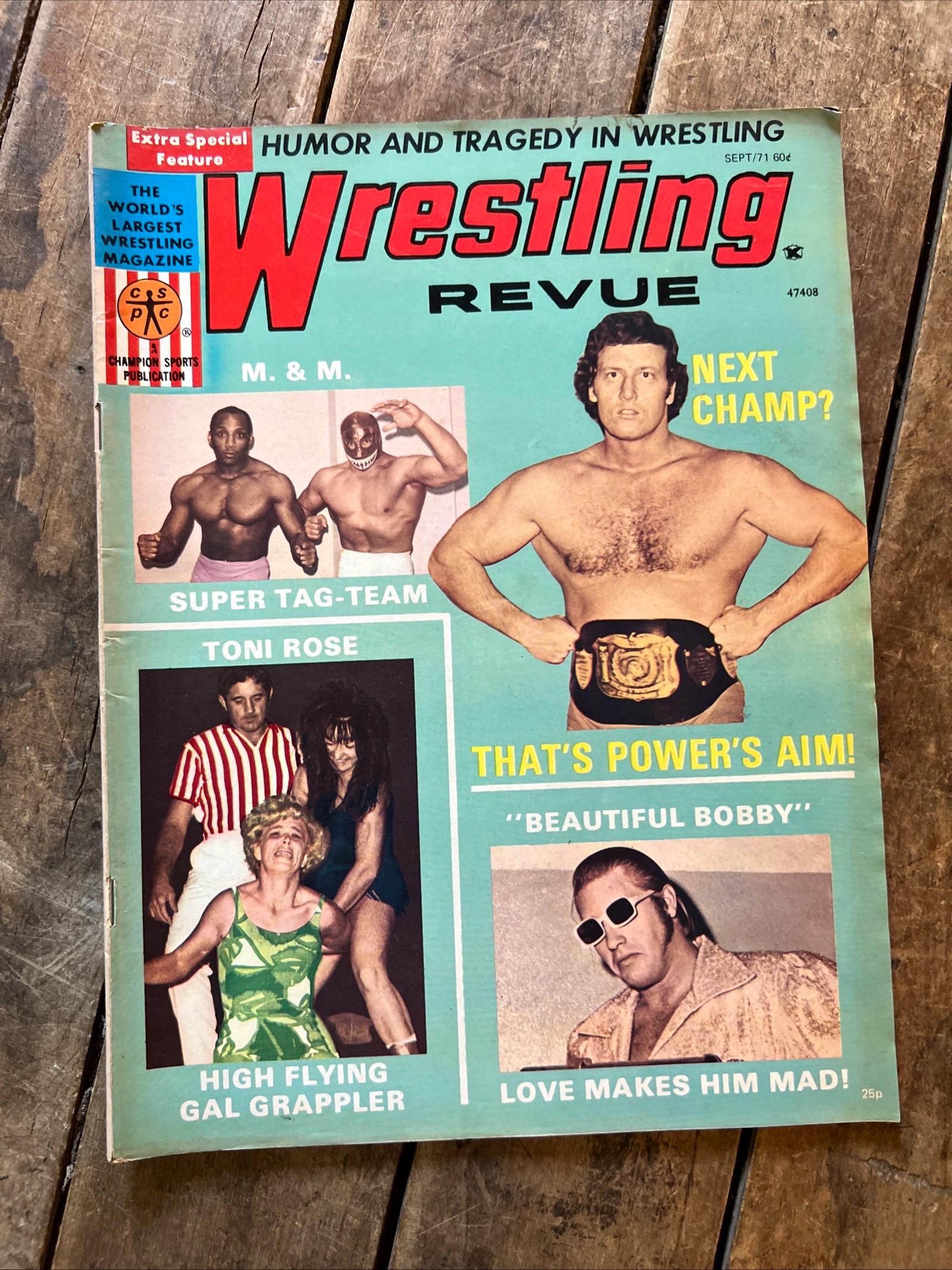 Wrestling Revue Magazine - September 1971 Issue - WWF / WWE - M&M Super Tag Team