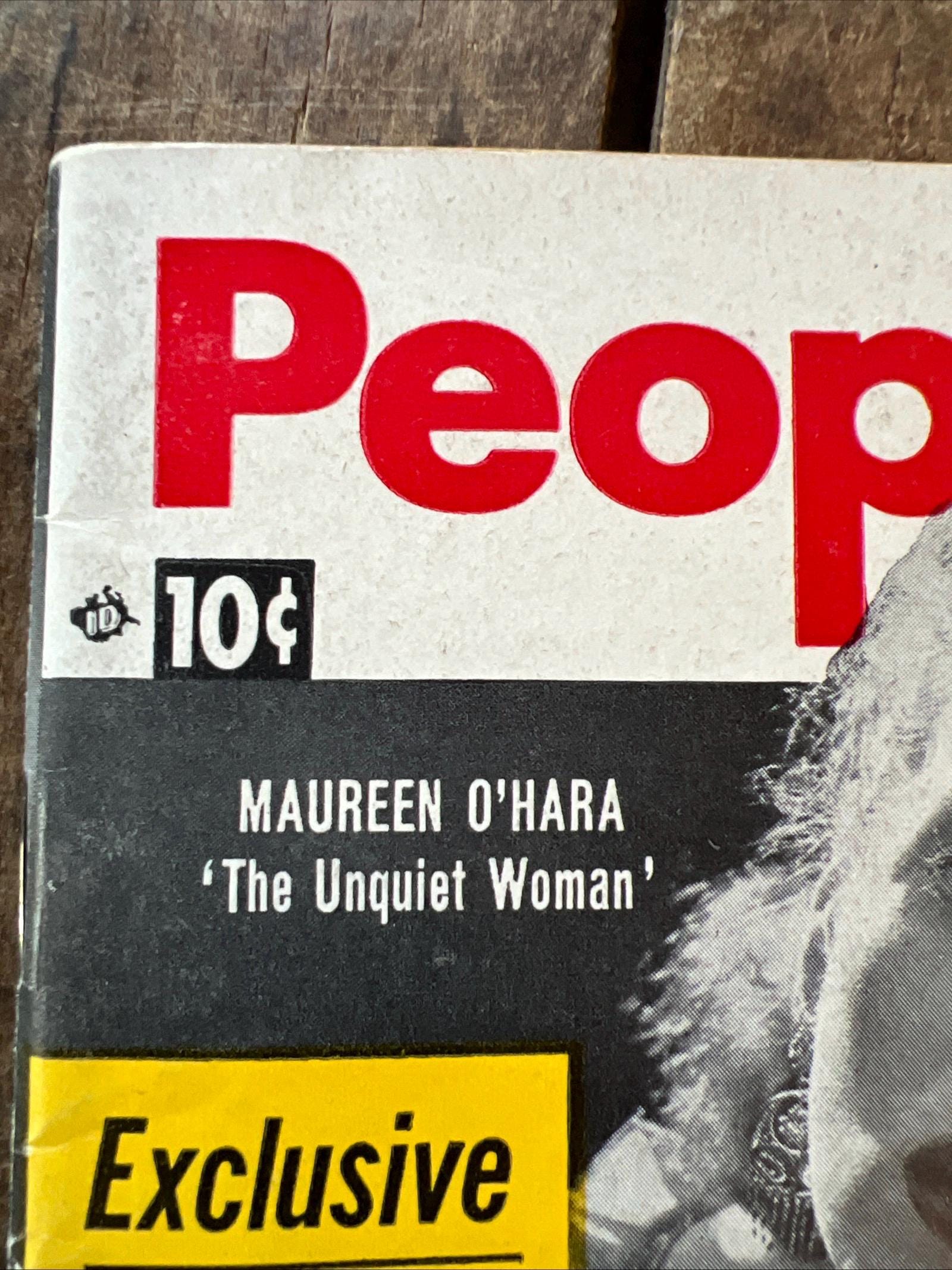 Vintage 1953 People Magazine: Maureen O'Hara Cover - July Issue