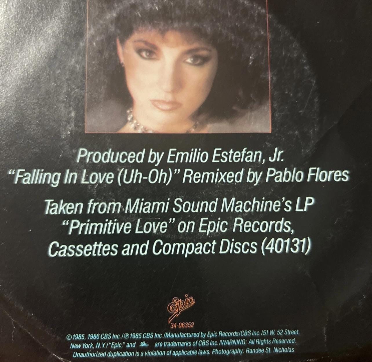 Miami Sound Machine - Falling In Love 45 Record - 1985 Retro Vinyl