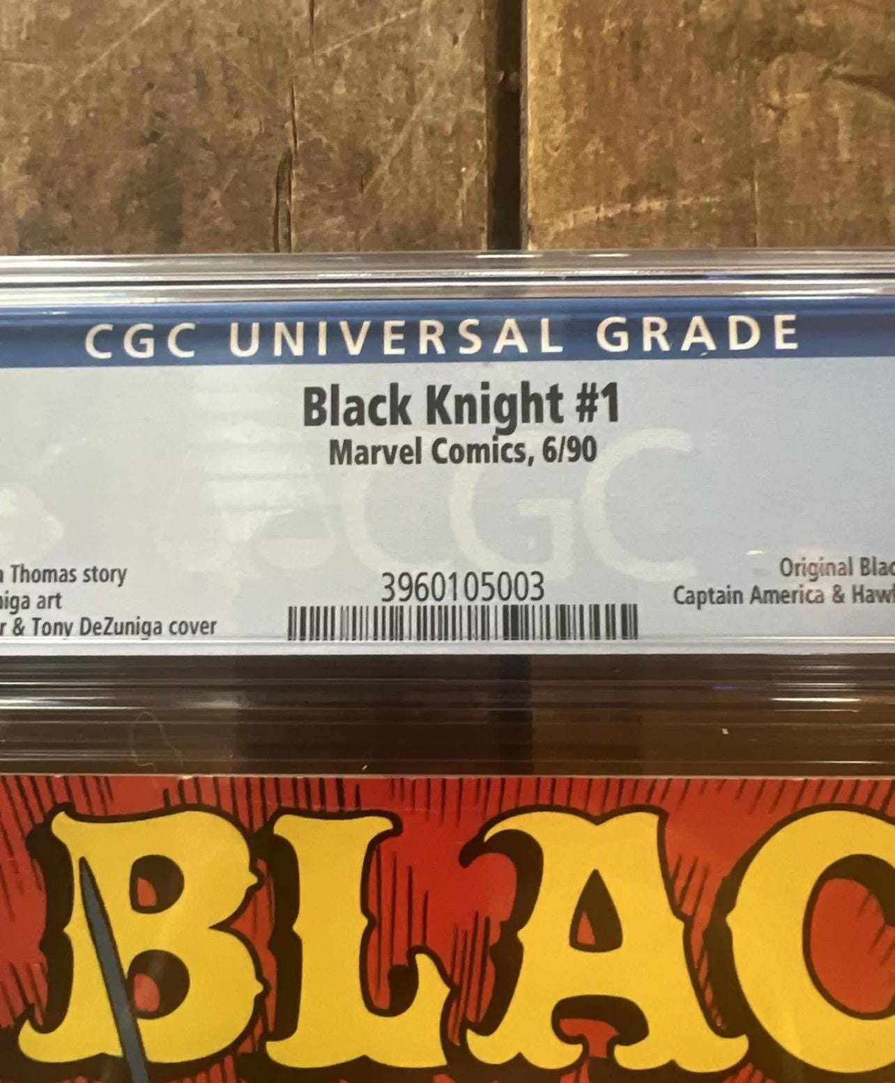 1990 BLACK KNIGHT #1 ( Dane Whitman ) Original - Marvel Comics - CGC Graded 6.0 - Original Black Knight Returns