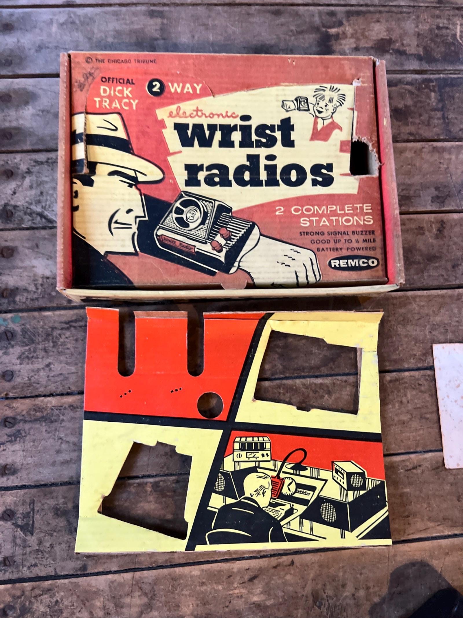 1955 Remco - Official Dick Tracy 2 Way Wrist Radio & Original Box