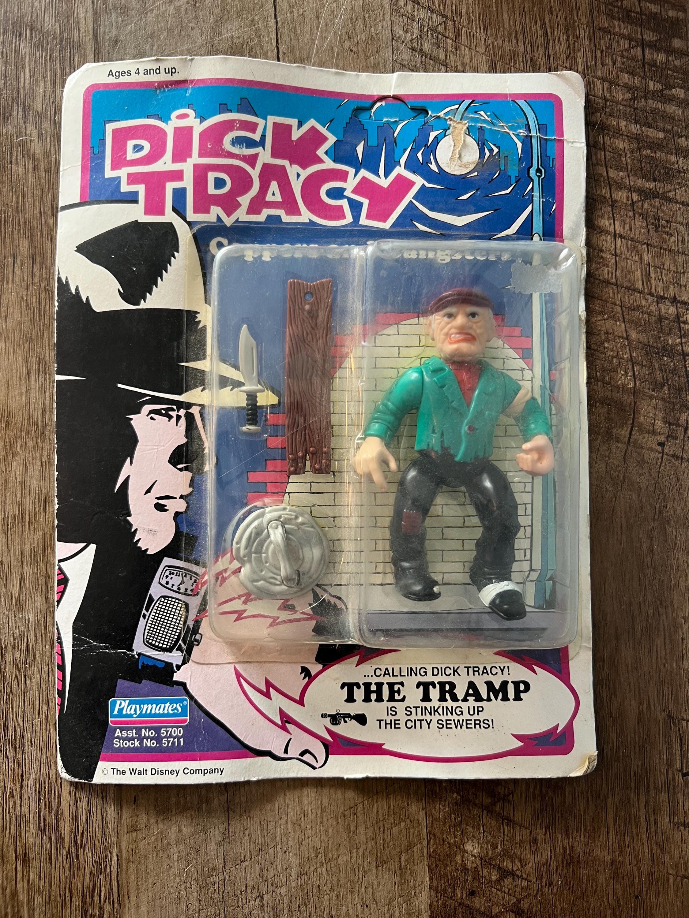 1990 Playmates - Dick Tracy Movie - The TRAMP Action Figure -Complete On Card