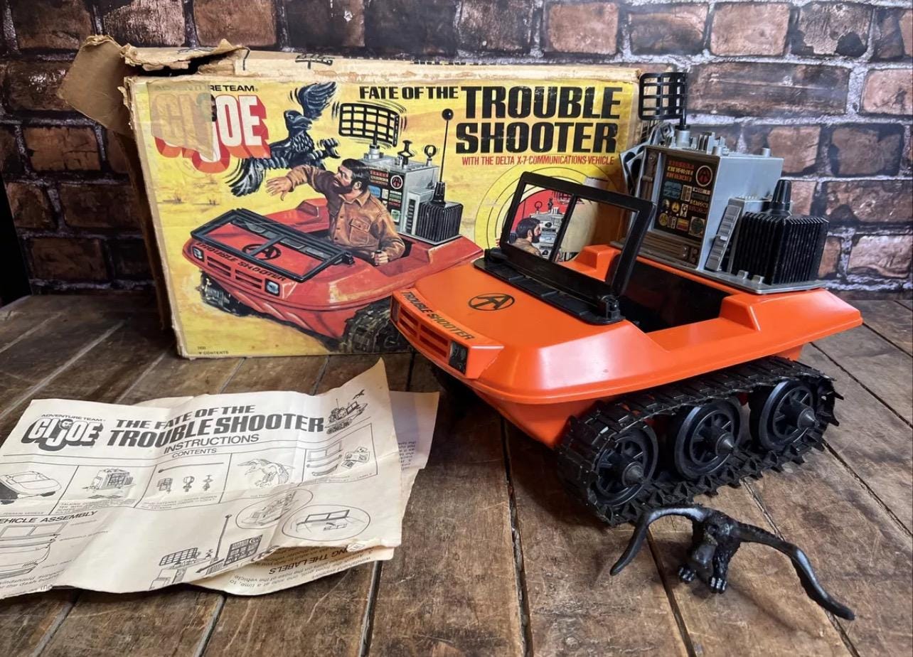 Vintage 1974 GI JOE Adventure Team - Fate Of The Trouble Shooter Set