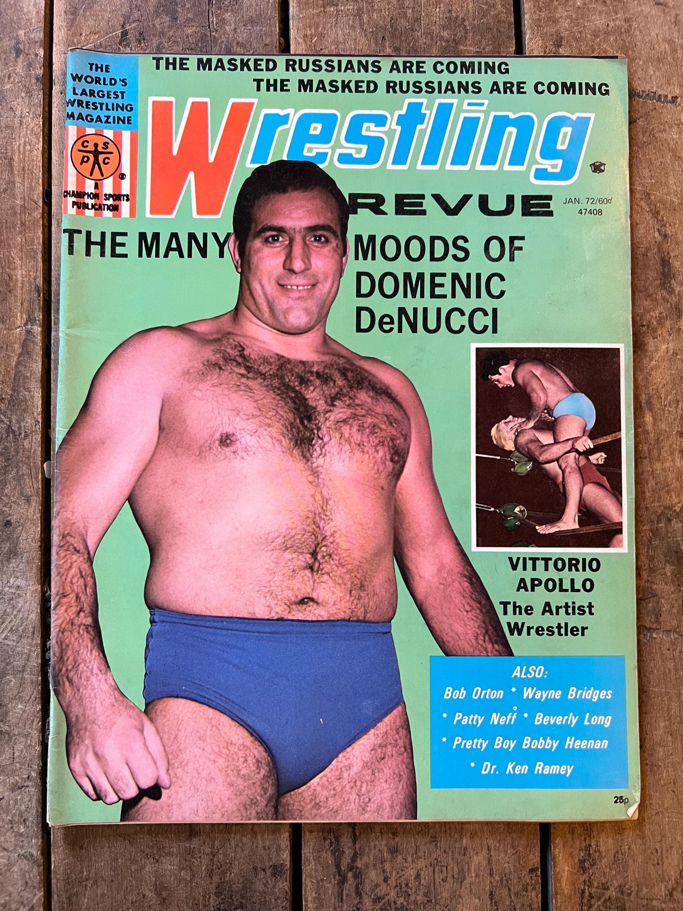 Wrestling Revue Magazine - January 1972 Issue - WWF / WWE - Domenic DeNucci Cover