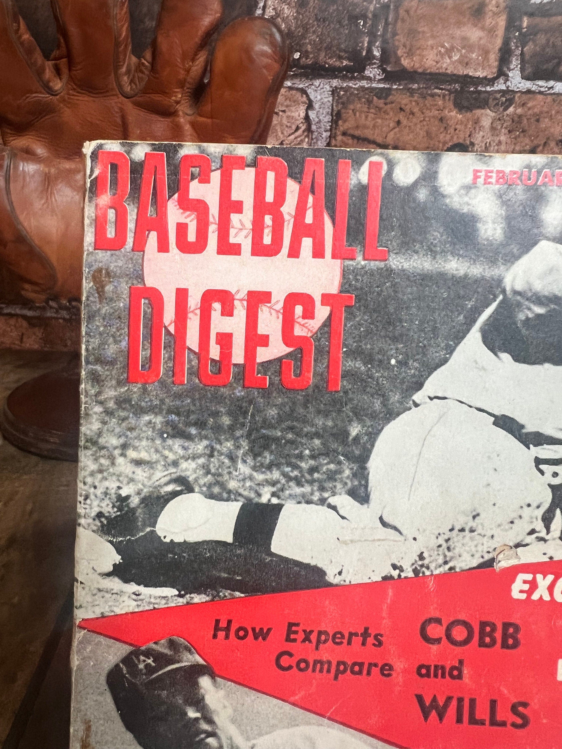 Vintage 1963 Baseball Digest: Ty Cobb & Maury Wills Cover, MLB Collectible