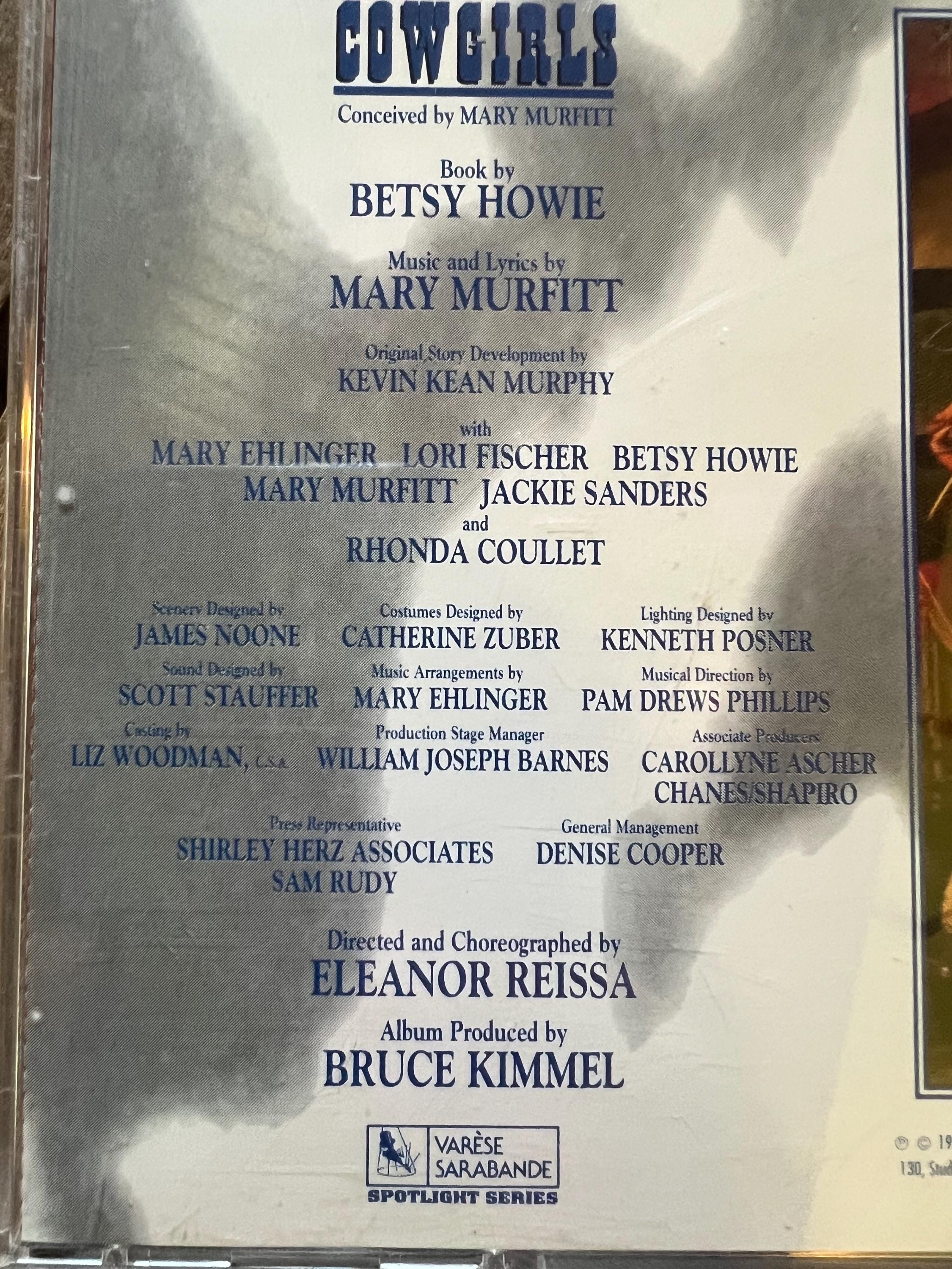 COWGIRLS - Mary Murfitt - 1996 Retro Musical Soundtrack CD