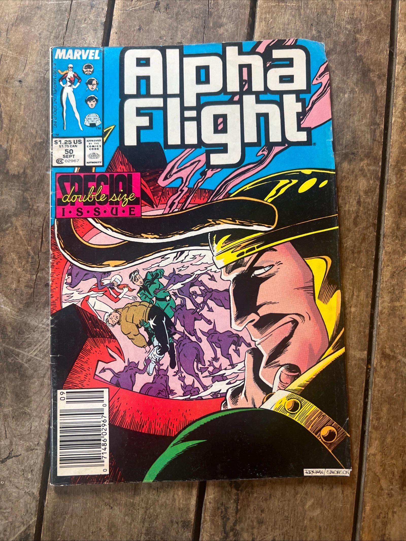 Alpha Flight #50 Newsstand Edition (1987) Marvel Comic Book - Loki Cover Issue