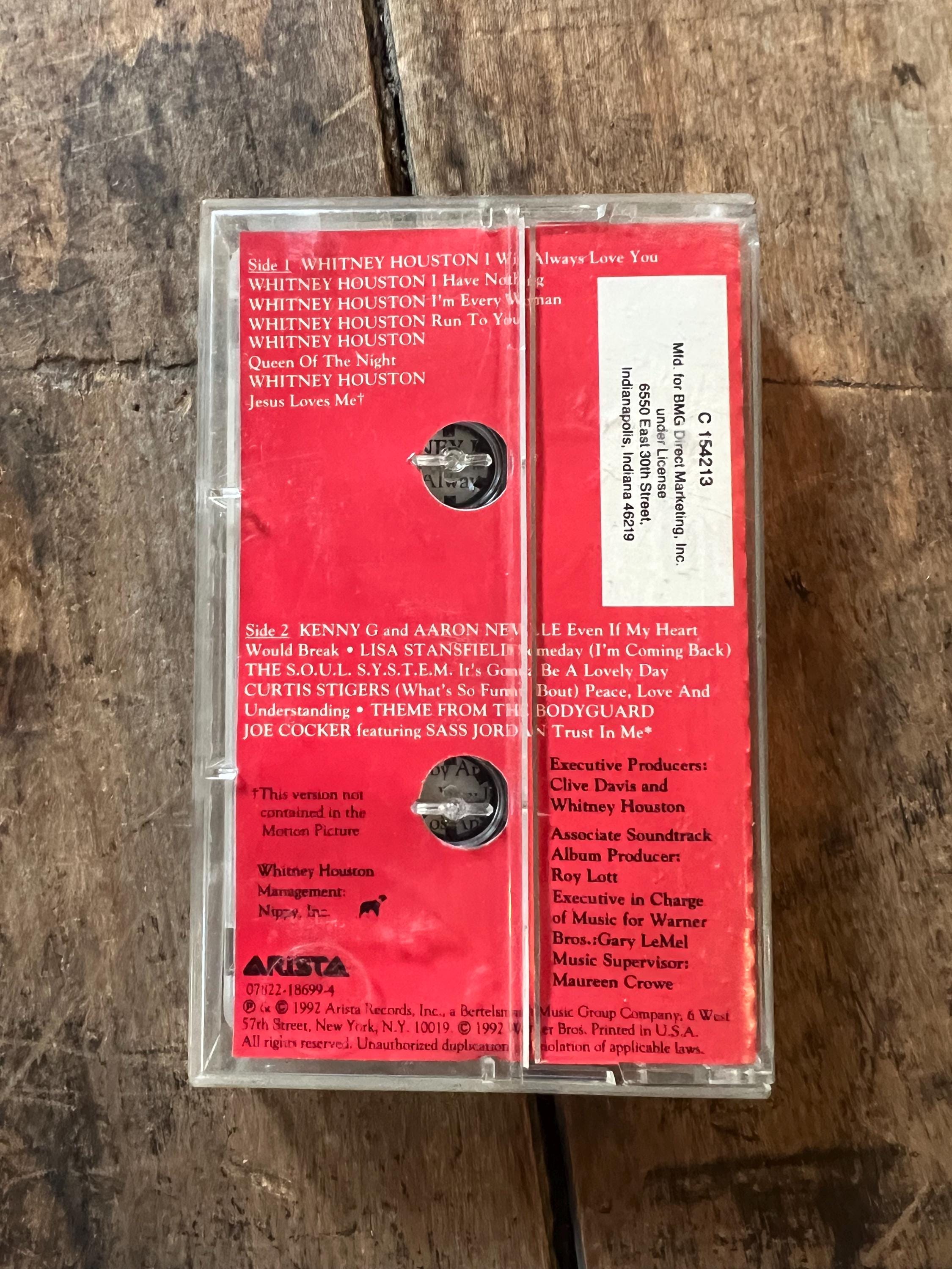 1992 Whitney Houston THE BODYGUARD Cassette Tape - Arista Records ( music from the motion picture)
