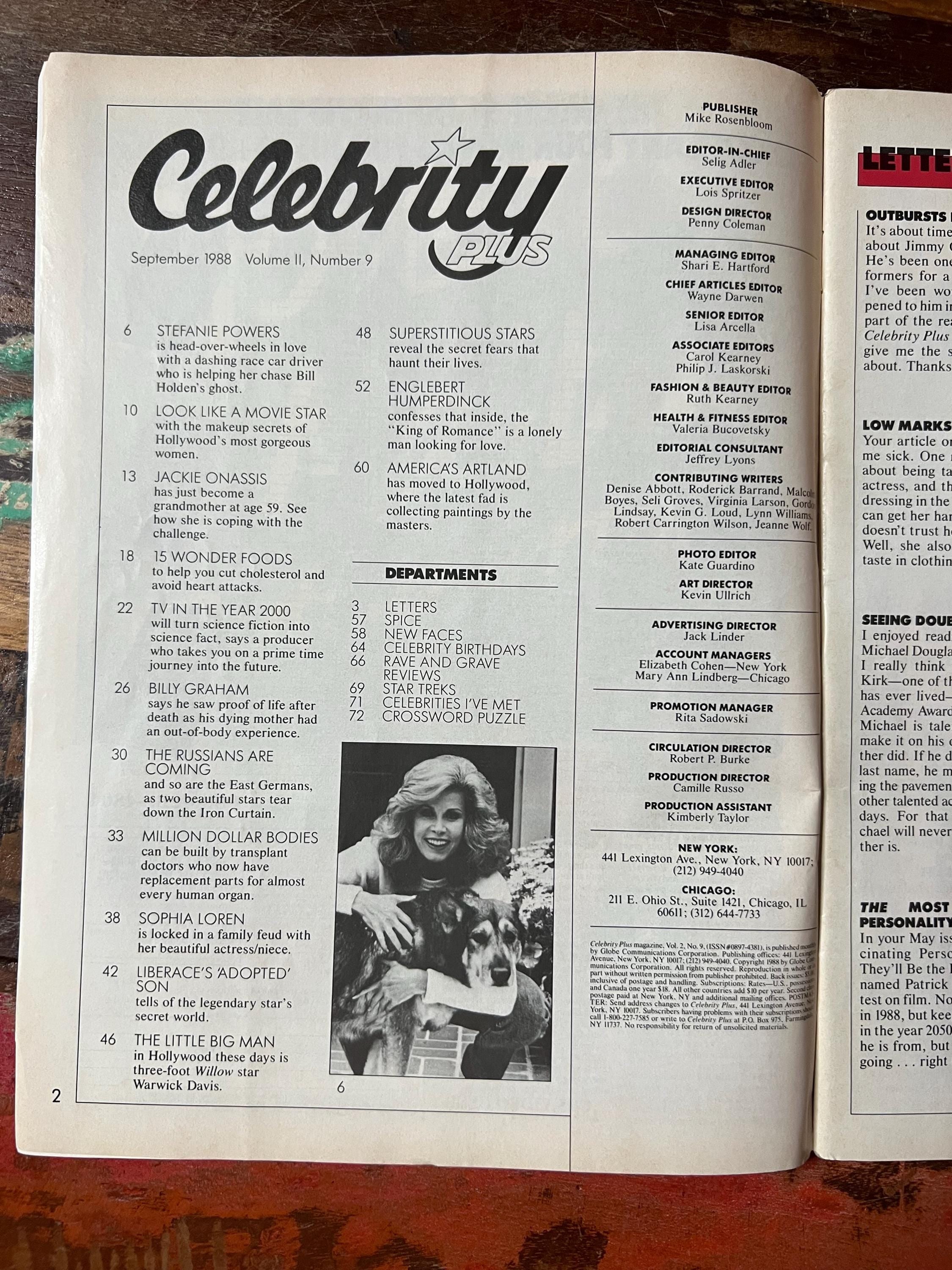 Celebrity Plus Magazine - Gossip / Tabloid - September 1988 - Brigette Nielsen