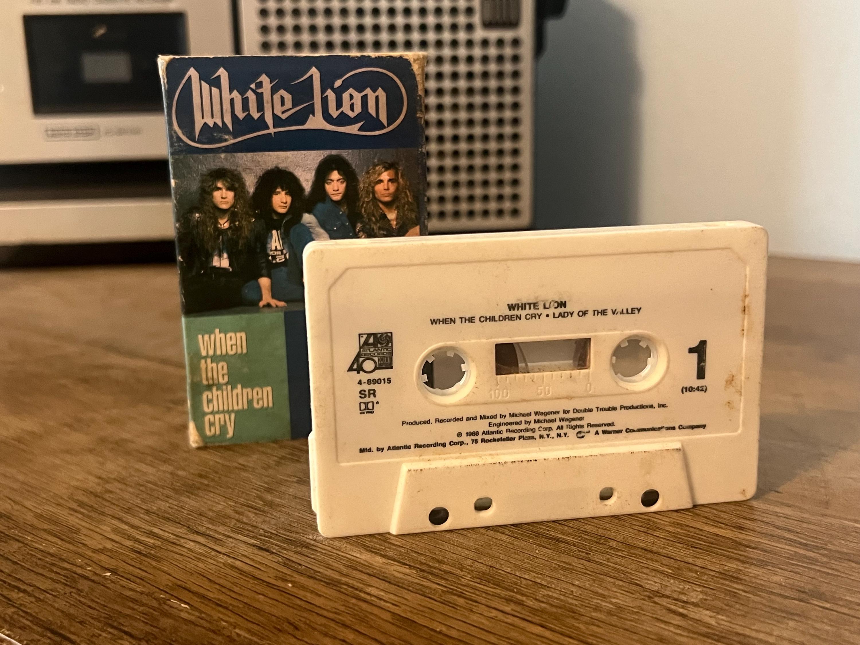 Vintage 1988 White Lion Cassette Tape: When the Children Cry