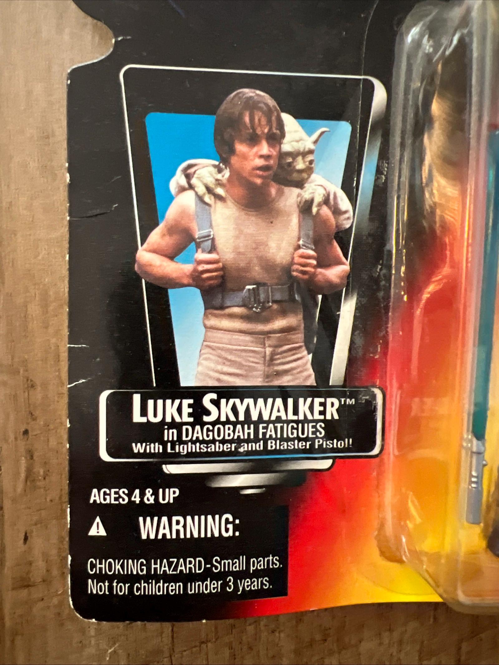 1995 Star Wars Luke Skywalker Dagobah Fatigues Action Figure MOC
