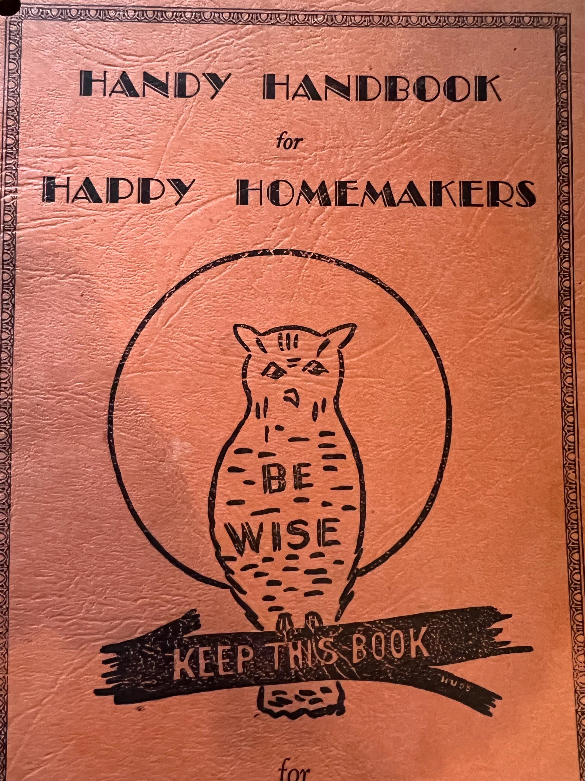1930s Cook Book: Handy Handbook for Happy Homemakers, Middletown Bank