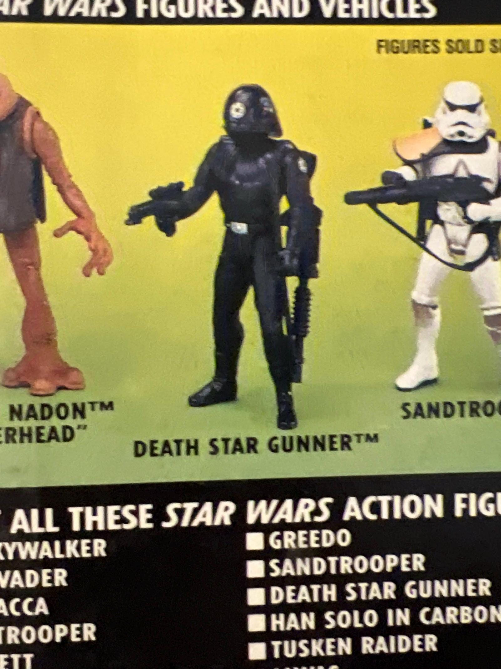 1996 Kenner Star Wars - Power Of The Force - DEATH STAR GUNNER Action Figure Complete on Card