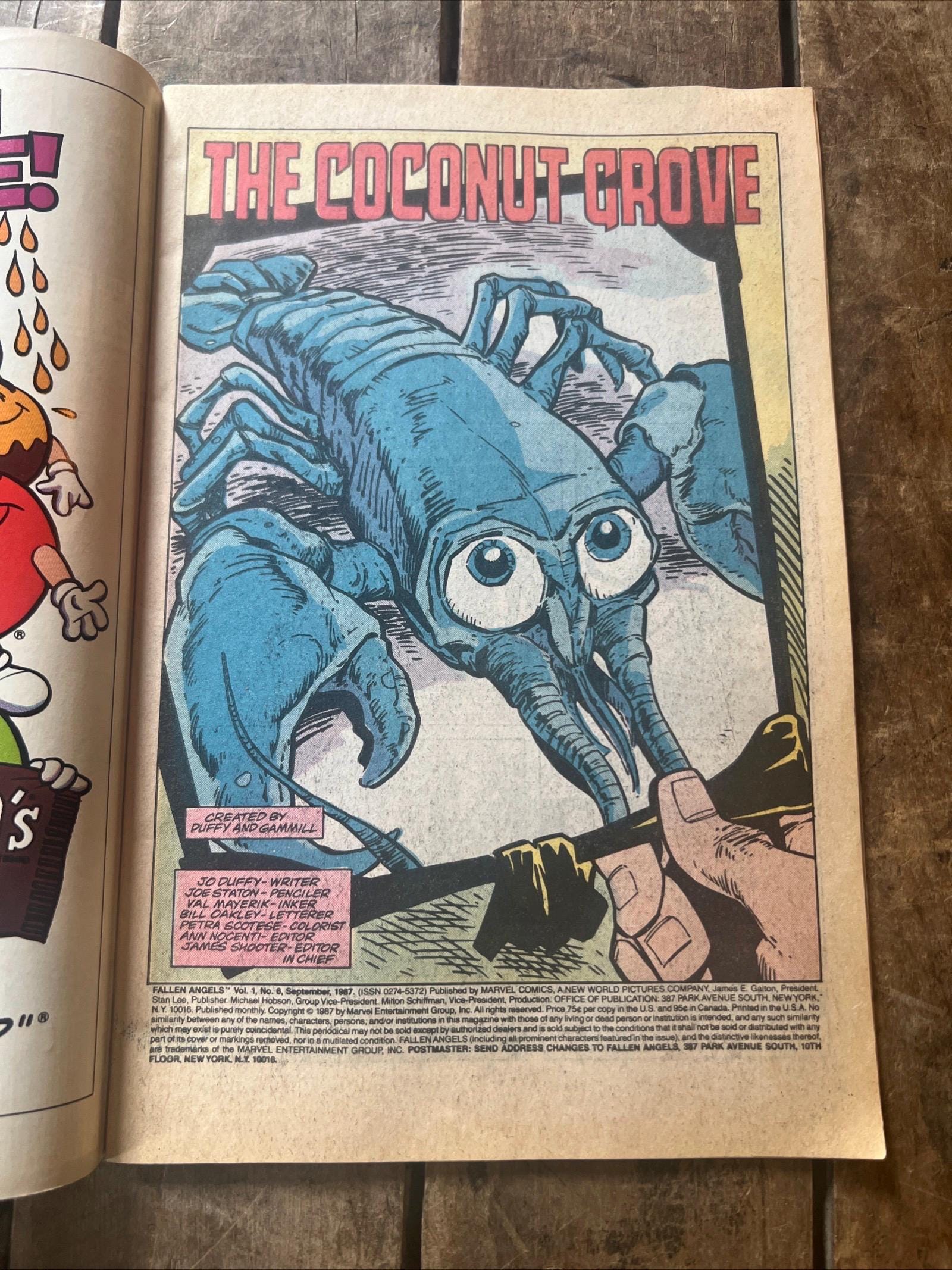 Fallen Angels #6 Newsstand Edition (1987) Marvel Comic Book