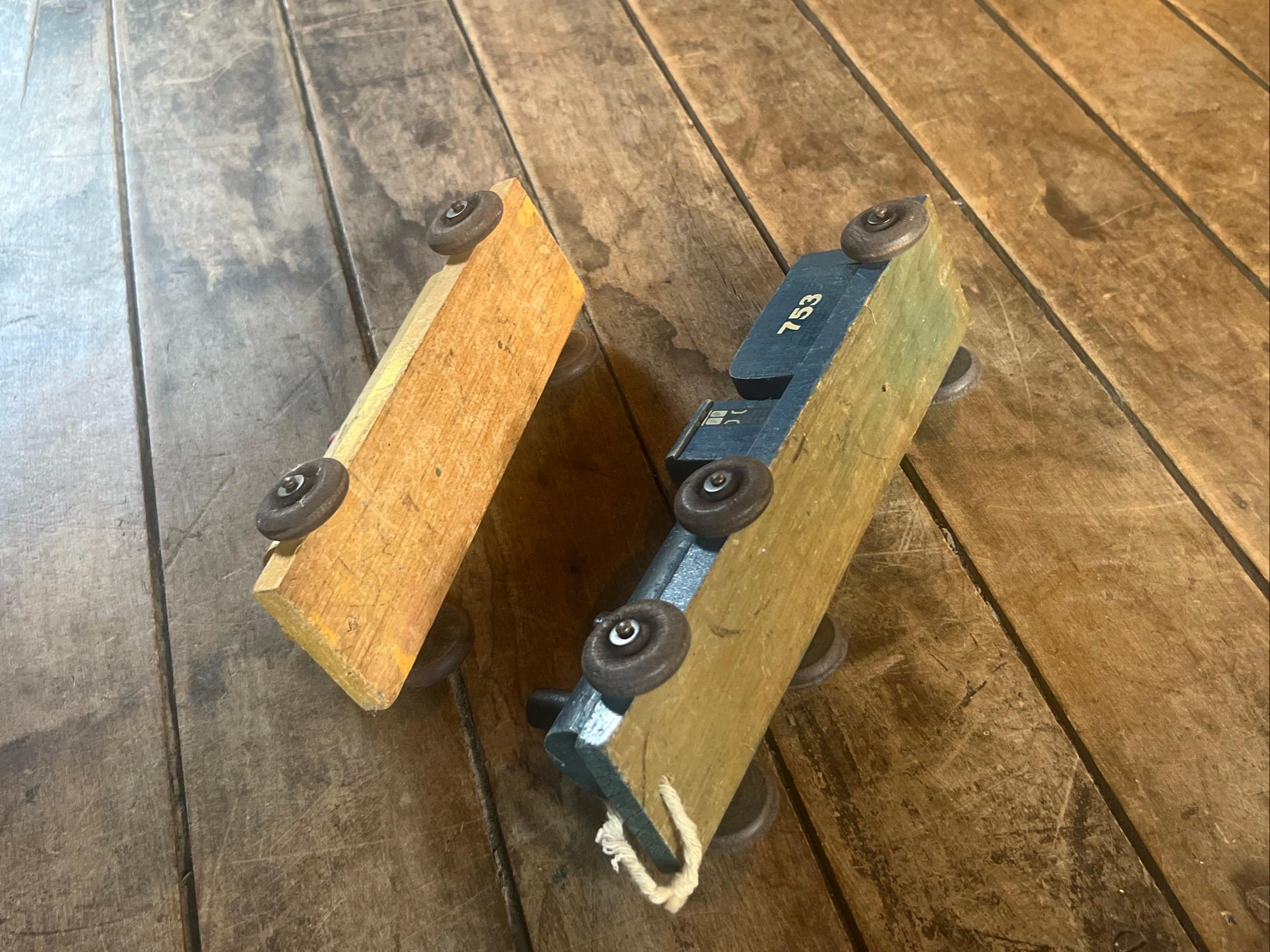 Vintage 1940s NOMA Woodies Wooden Train Set: WWII Era Toy