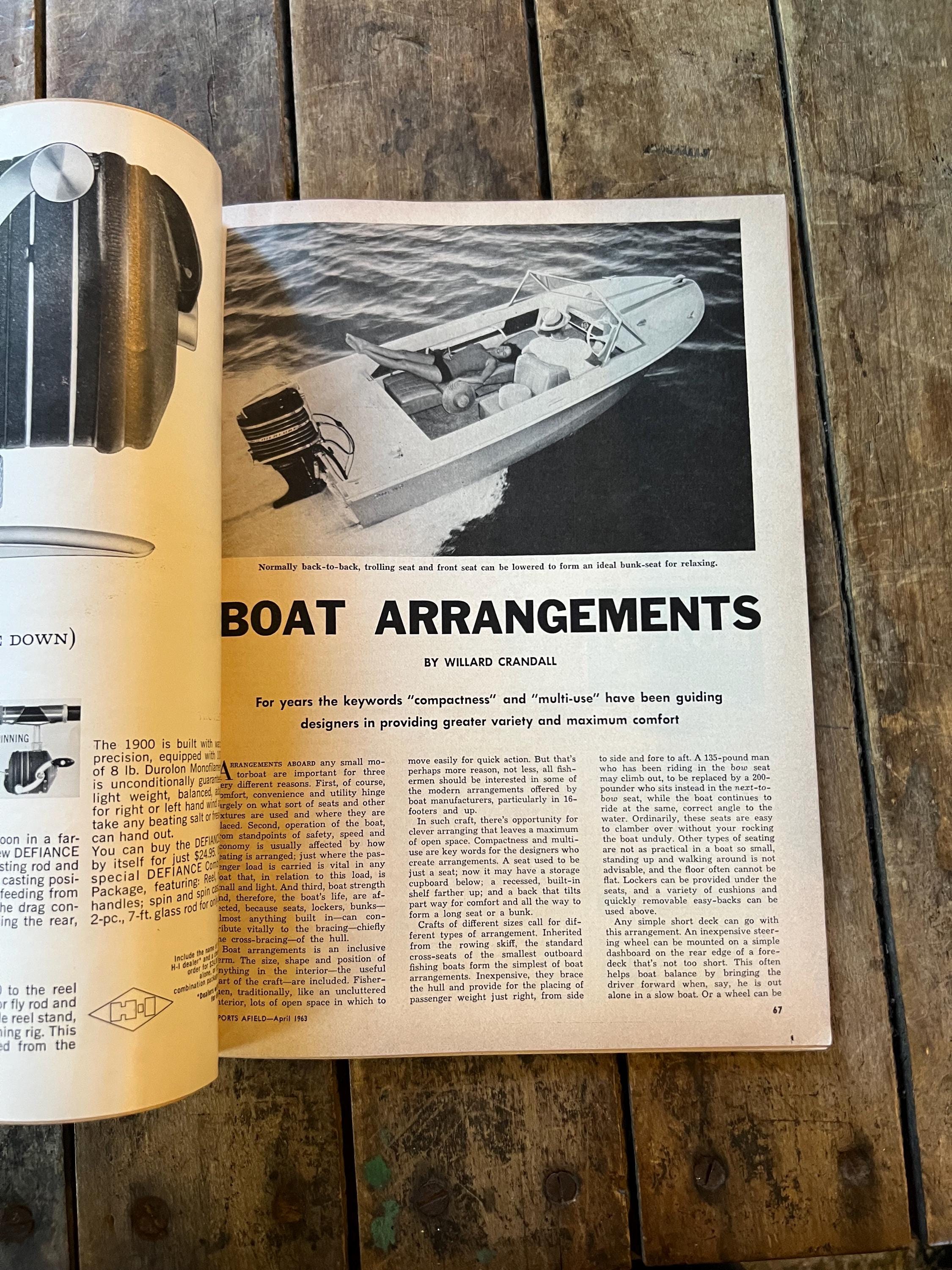 Vintage 1963 Sports Afield Magazine - April Edition