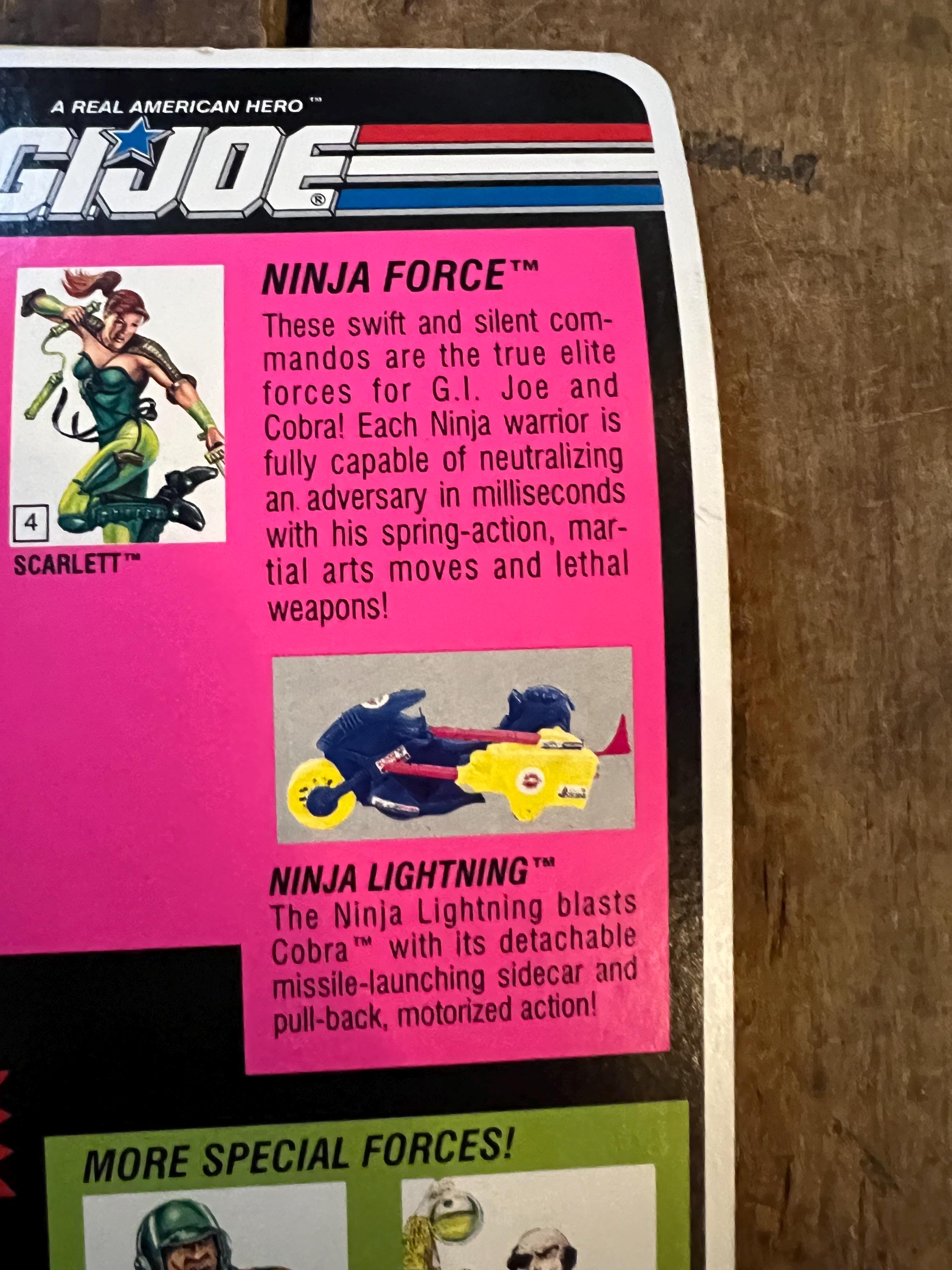 1992 Hasbro GI JOE - Ninja Force SCARLETT Action Figure -  Original Card