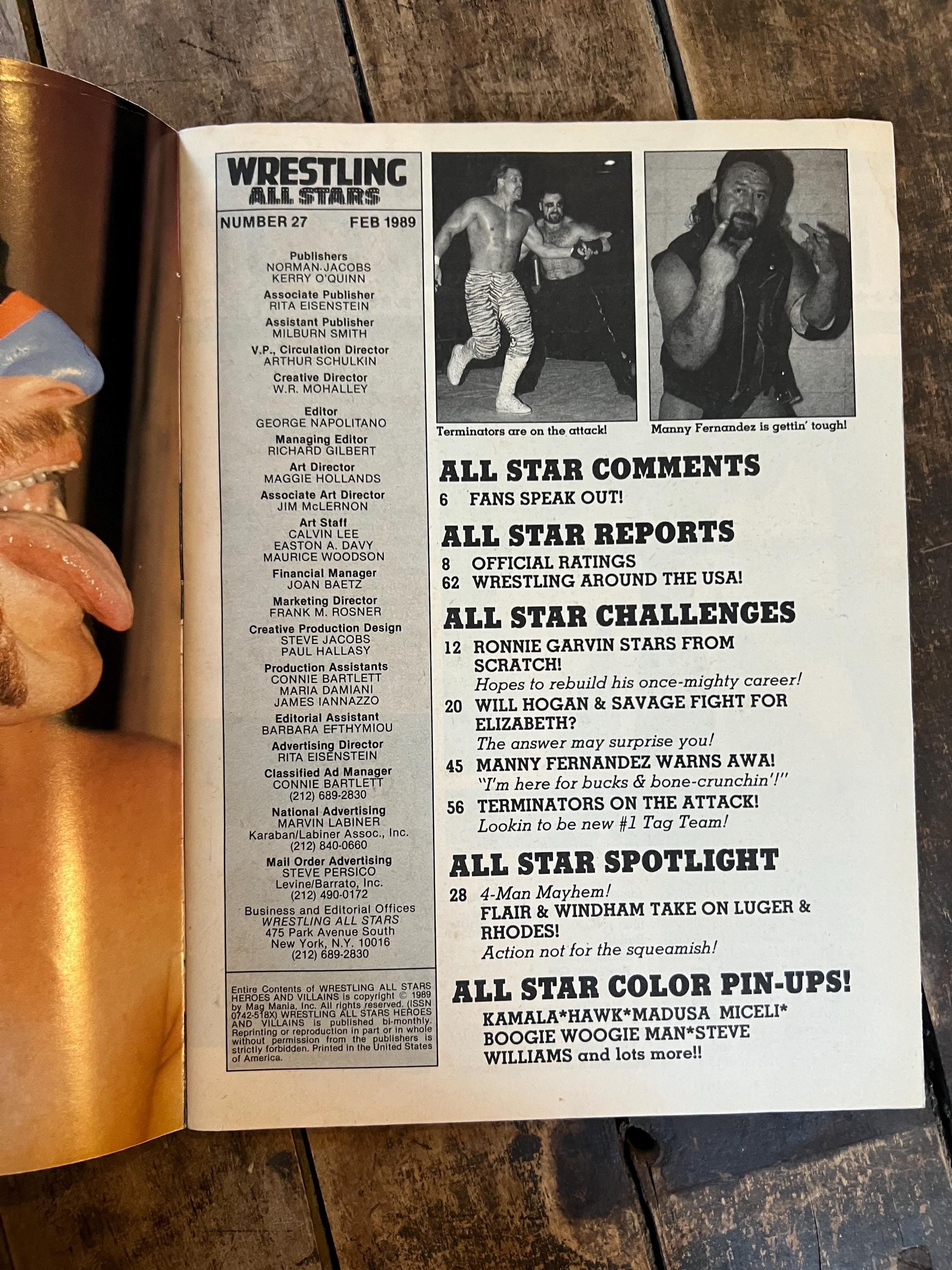 Wrestling All Stars Magazine  - February 1989 WWF WWE - Hulk Hogan Cover