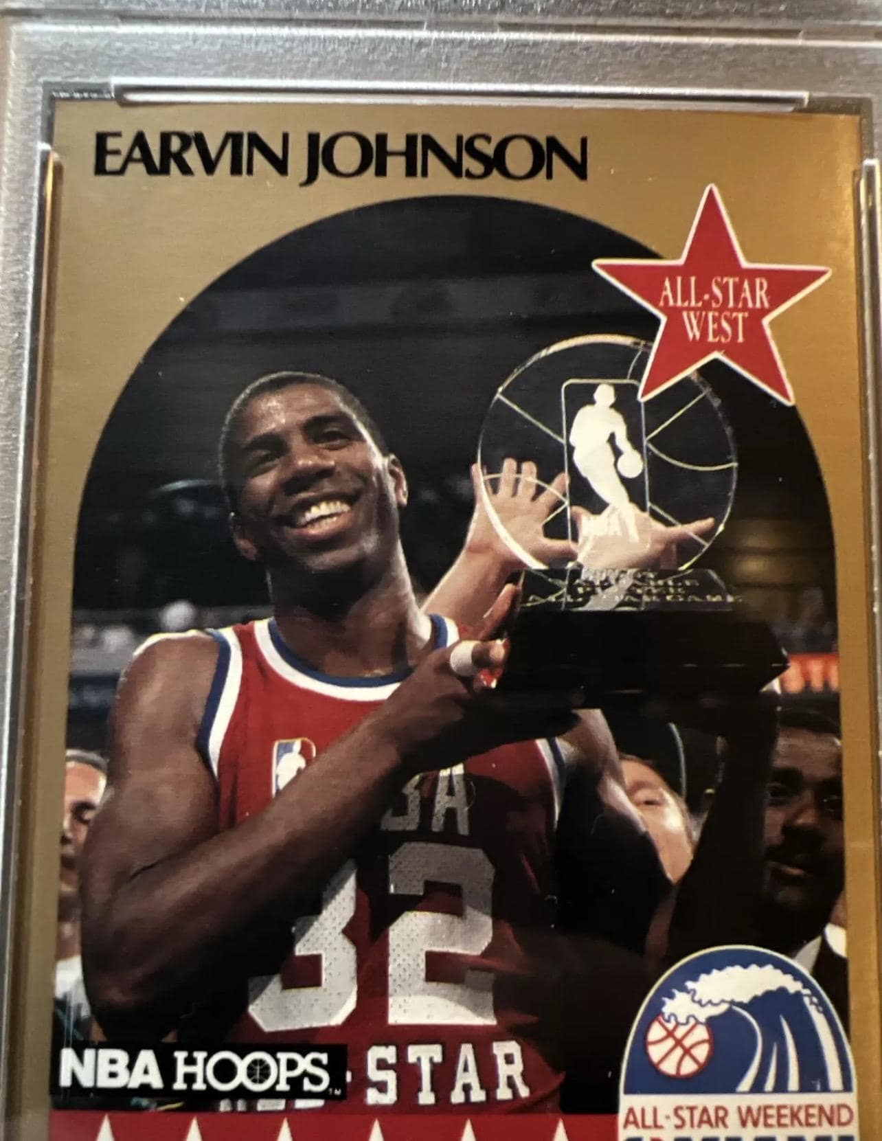 Magic Johnson 1990 All-Star Game Basketball Card - PSA 8