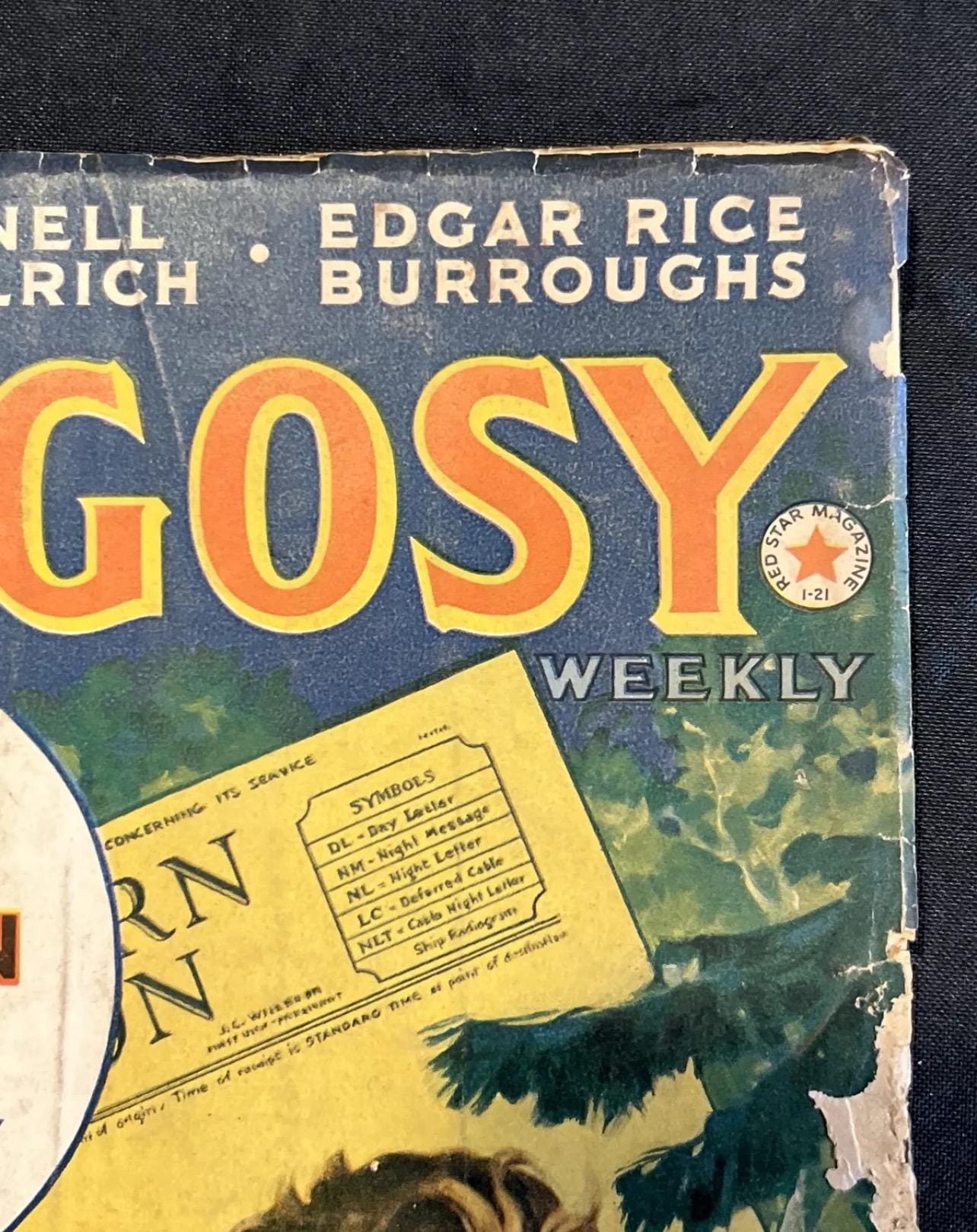 Vintage Argosy Weekly Pulp Magazine - January 21, 1939