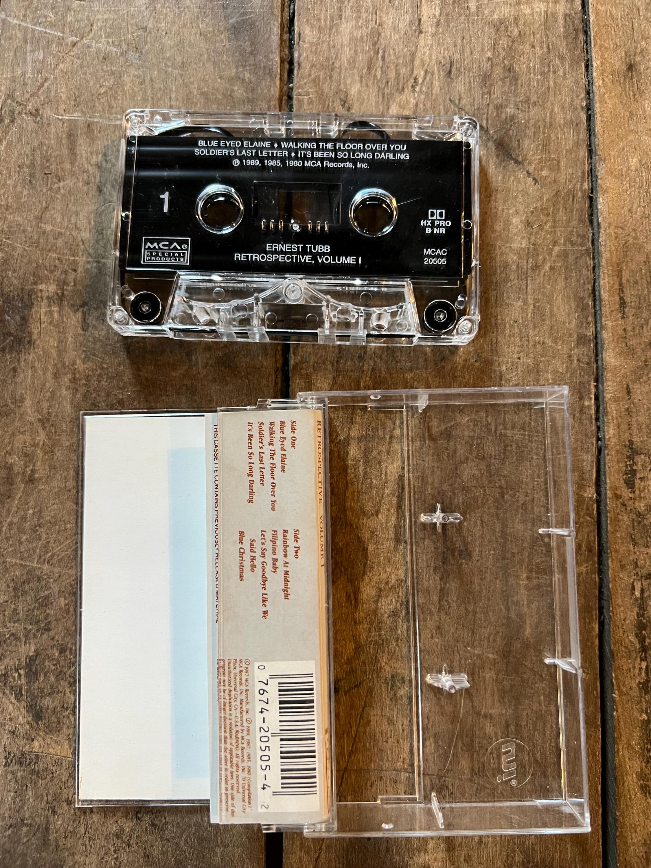 Ernest Tubb Retrospective Vol. 1 Cassette Tape - 1987 MCA Country Music