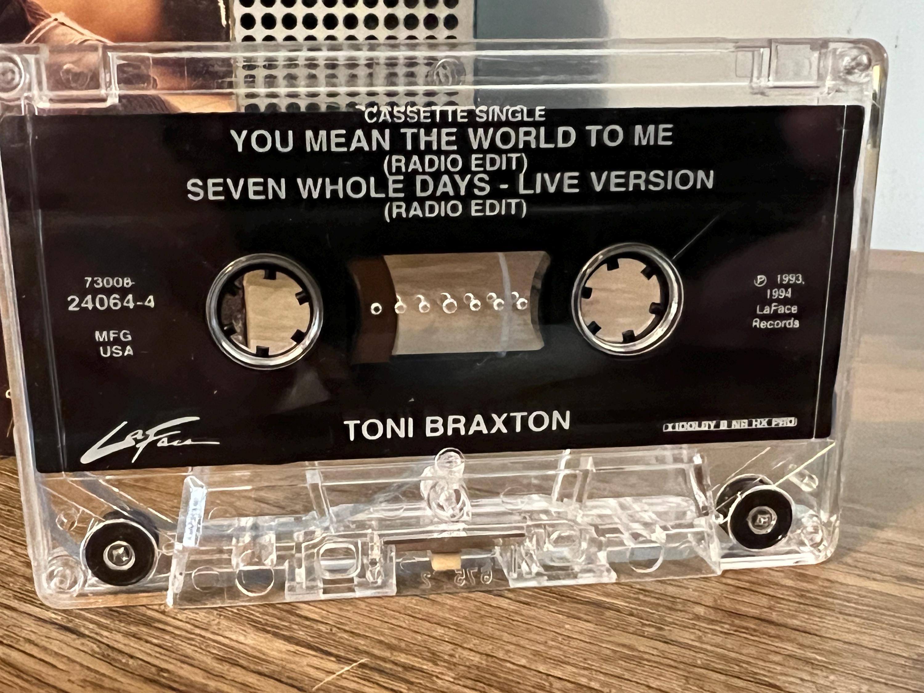 Vintage Toni Braxton Cassette Tape: "You Mean The World To Me"