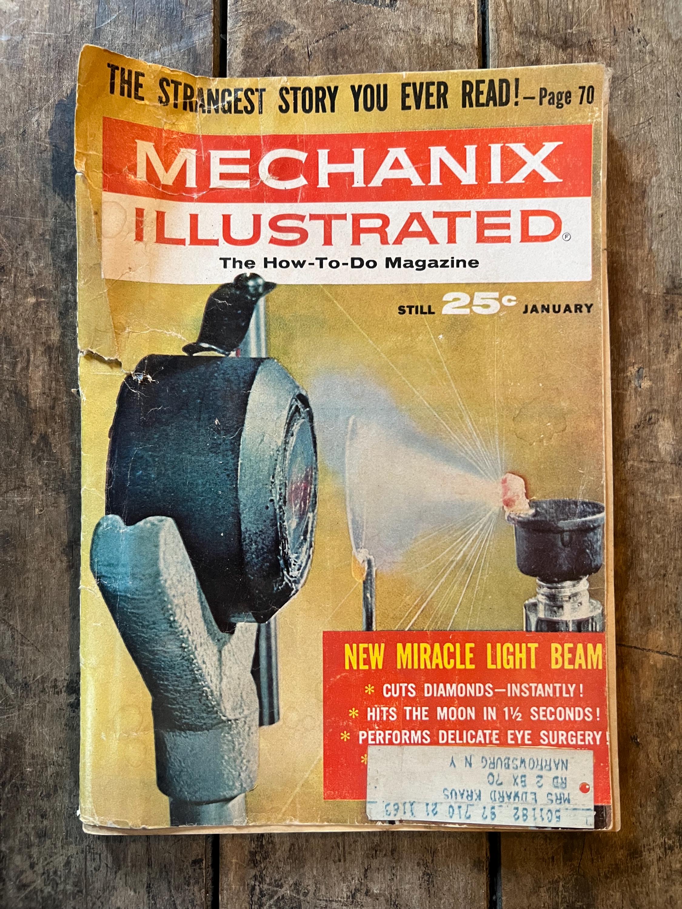 Vintage 1963 Mechanix Illustrated - January Issue - Still 25 Cents