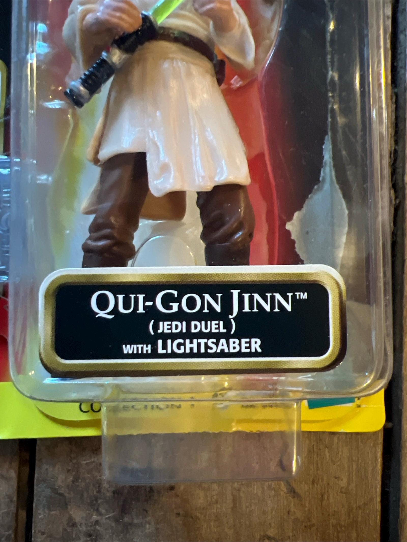 1998 Star Wars Episode 1 Qui-Gon Jinn Action Figure - Commtech Chip - MOC
